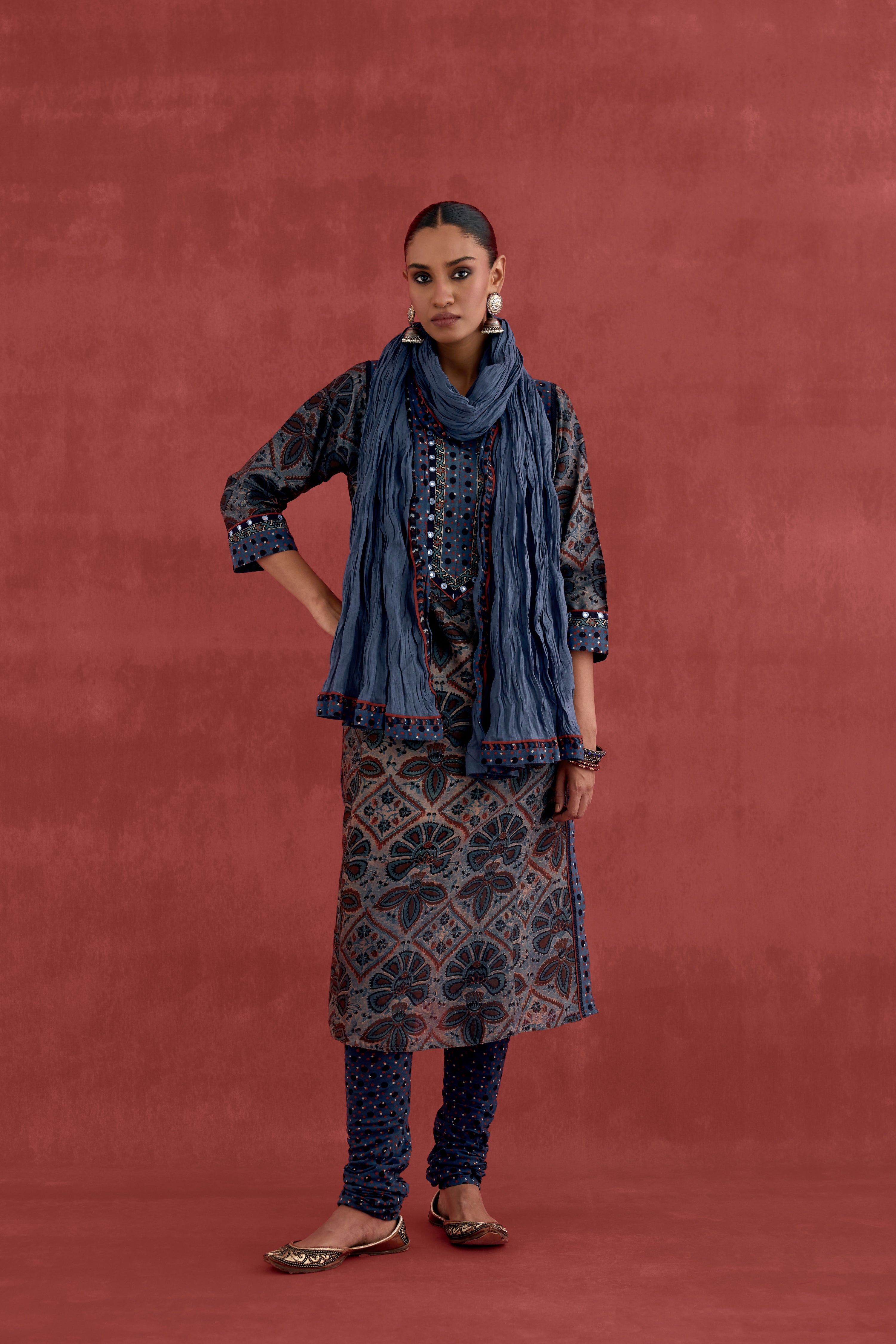 Rozana Dupatta Blue (10039941398827)