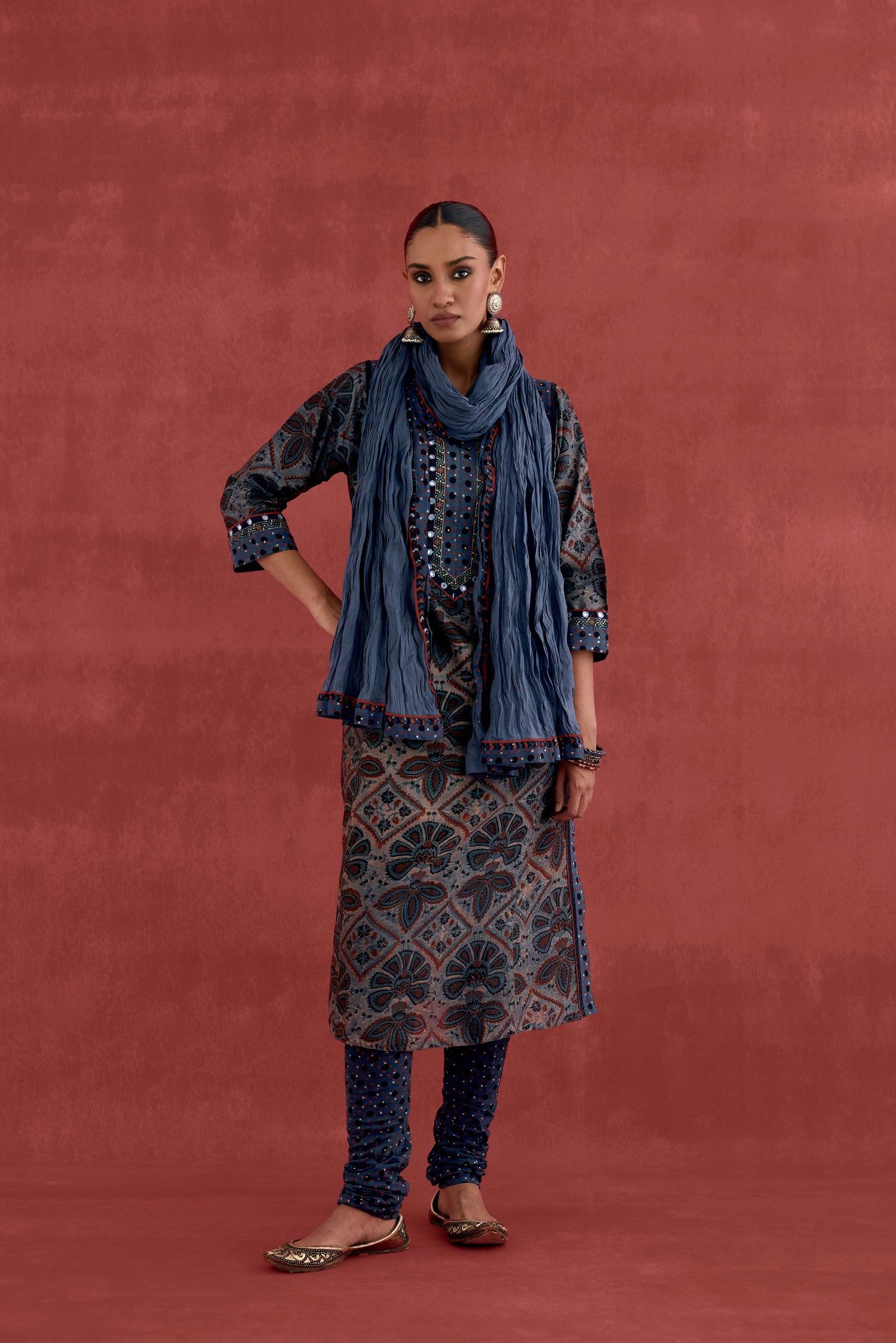Rozana Ajrakh Bottom Blue (10039934124331)