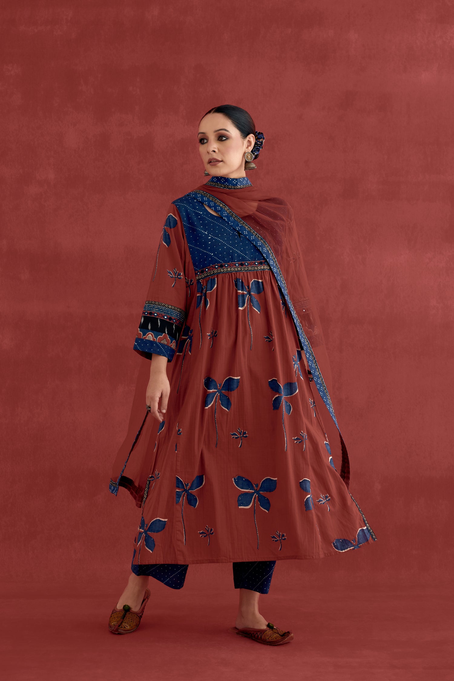 Medh Dupatta Maroon (10039545200939)