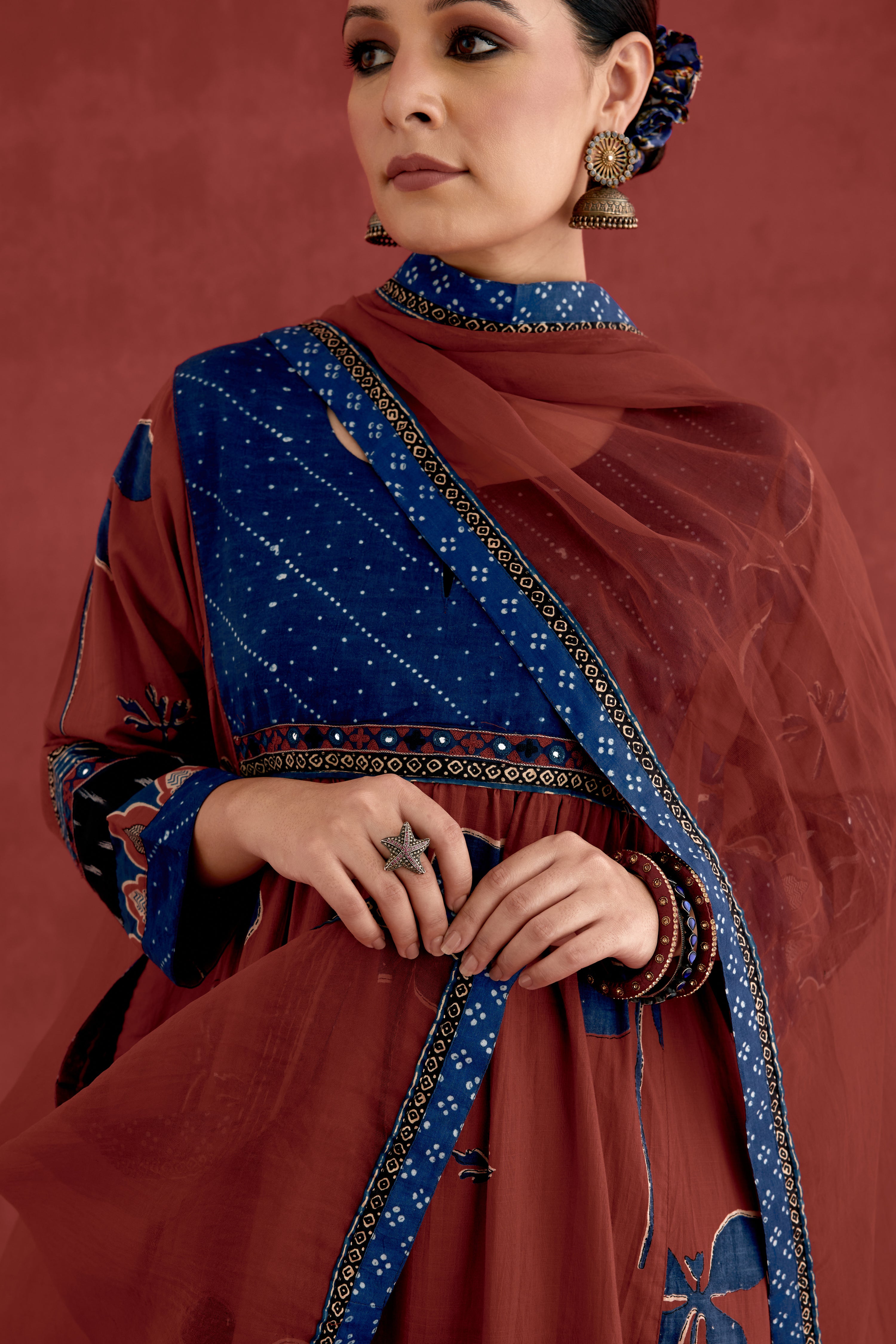 Medh Dupatta Maroon (10039545200939)