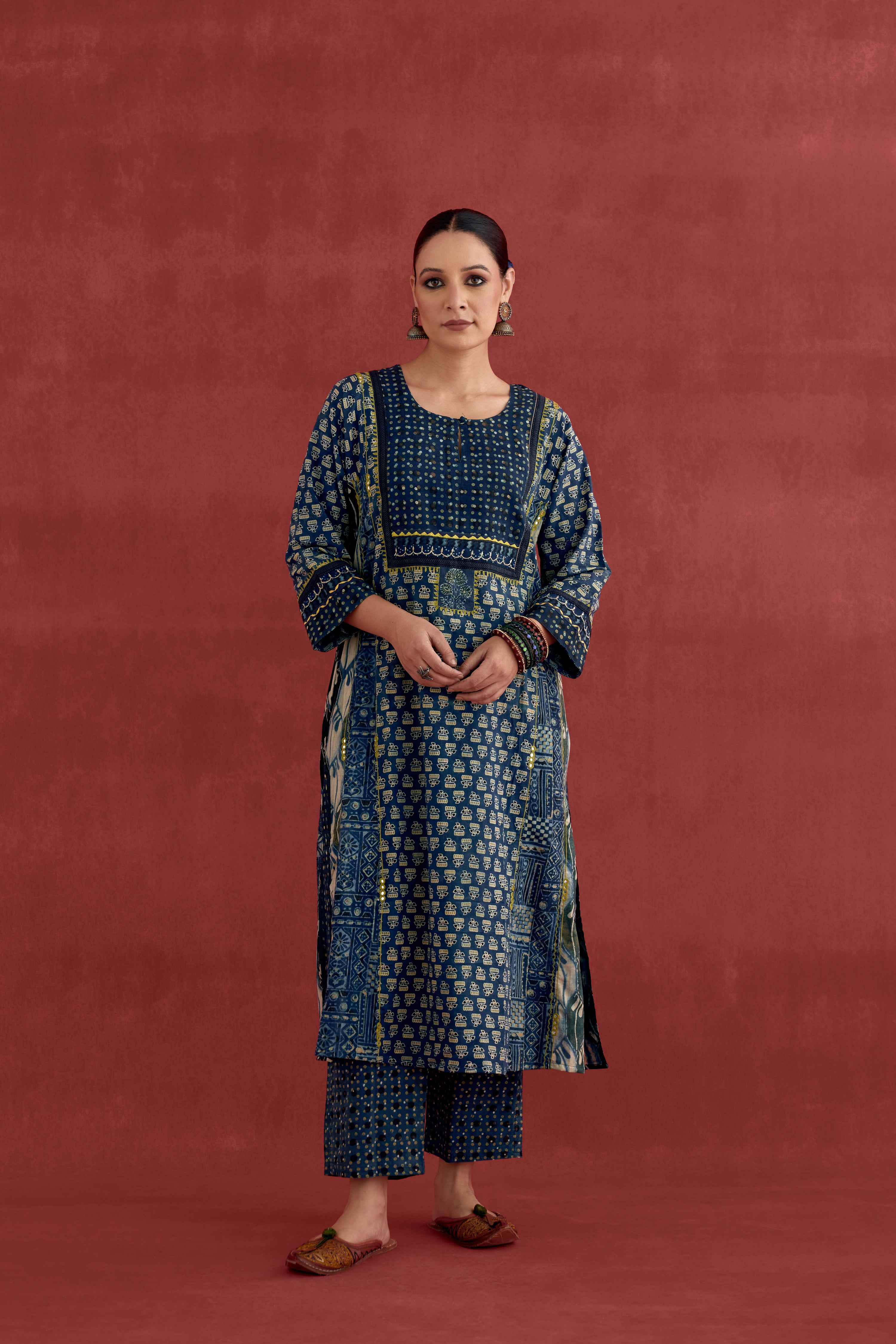 Ananya Ajrakh Pant Blue (10049060962603)