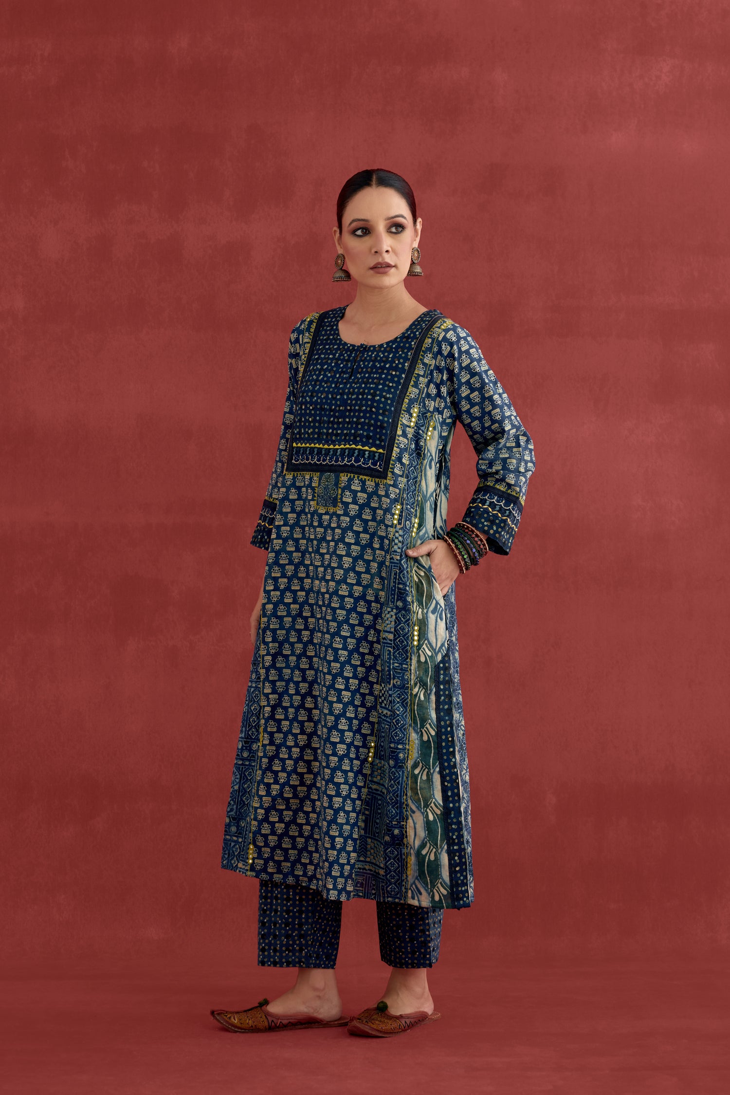 Ananya Ajrakh Pant Blue (10049060962603)