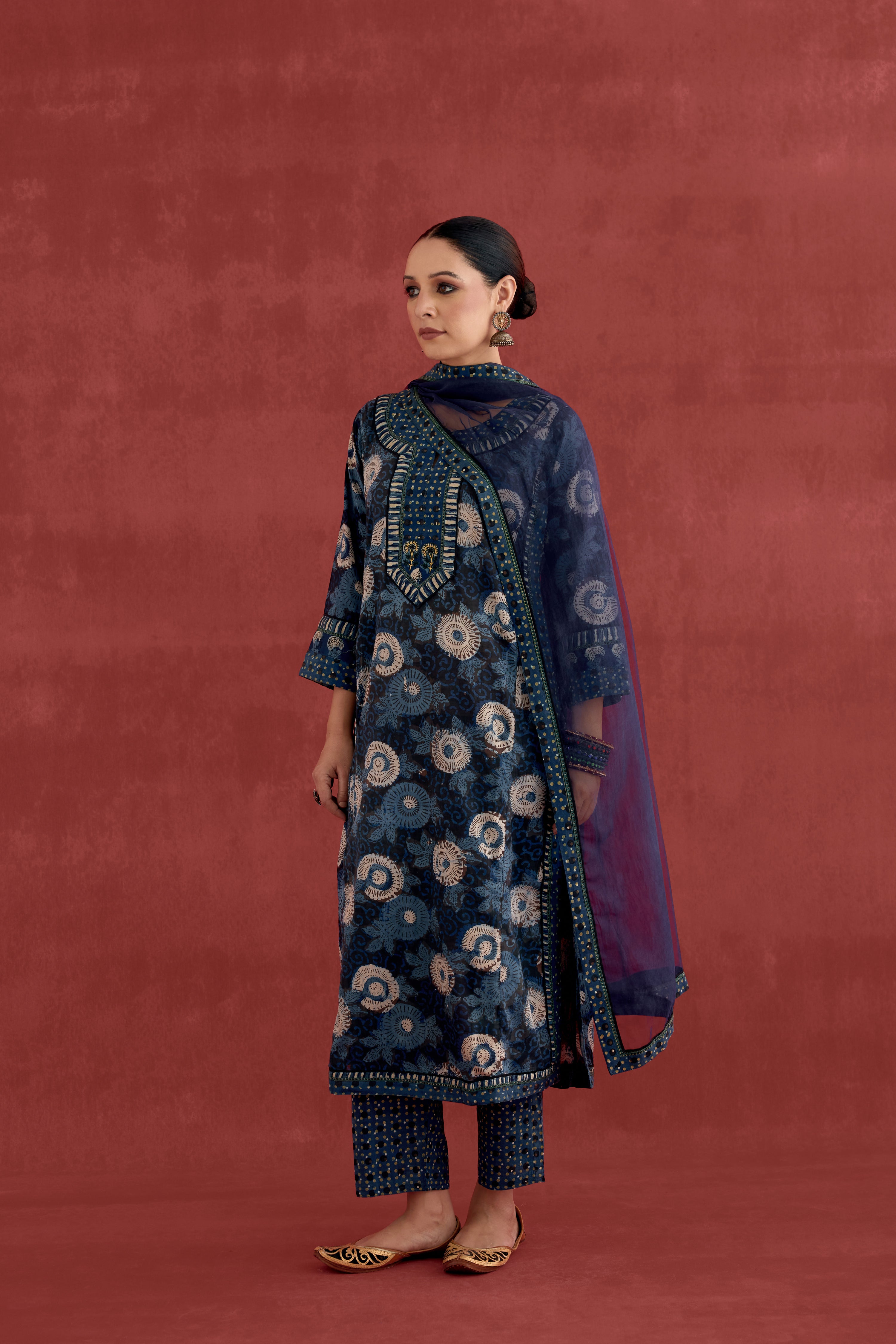 Medh Dupatta Blue (10049228734763)