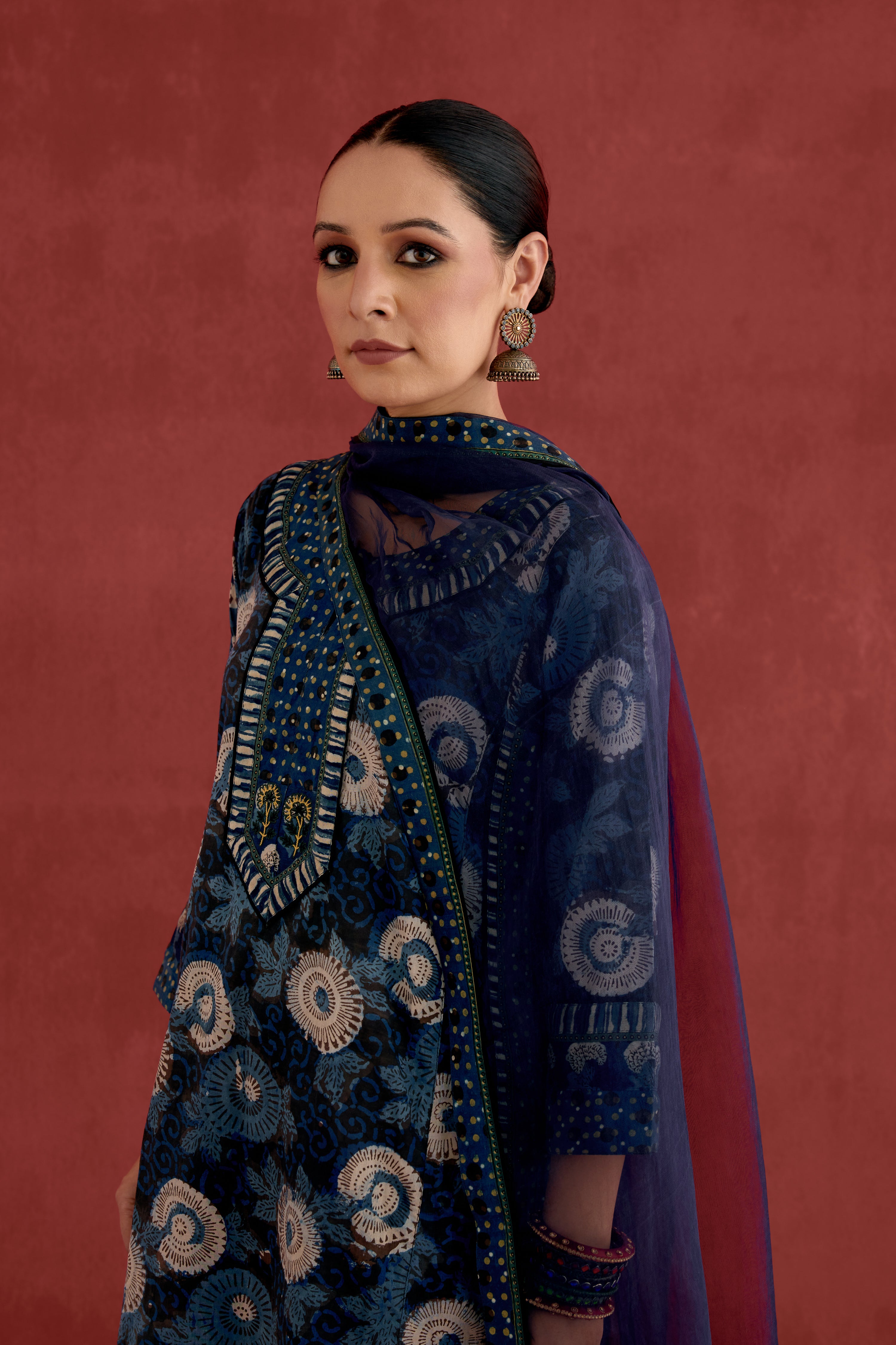 Medh Dupatta Blue (10049228734763)