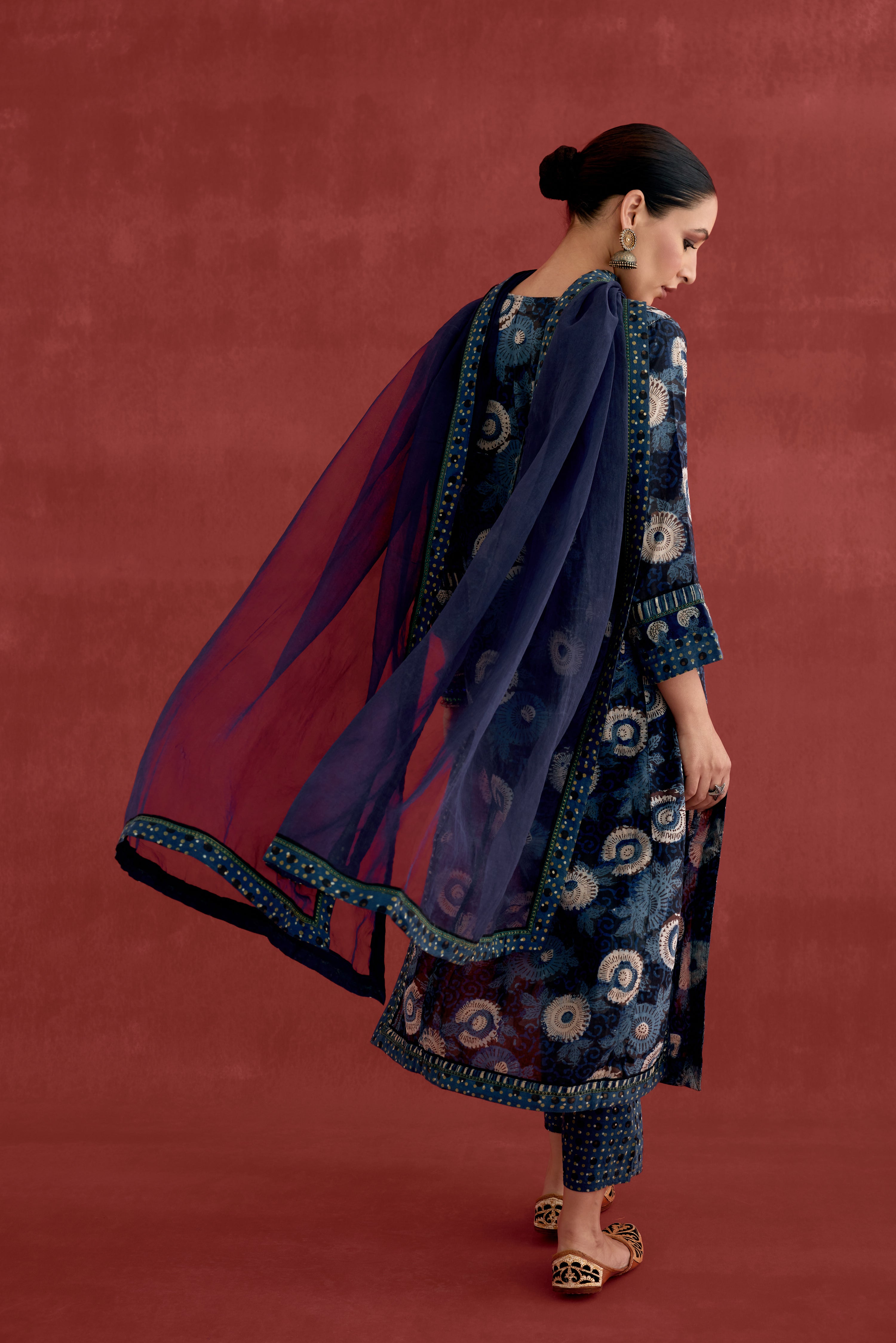 Medh Dupatta Blue (10049228734763)