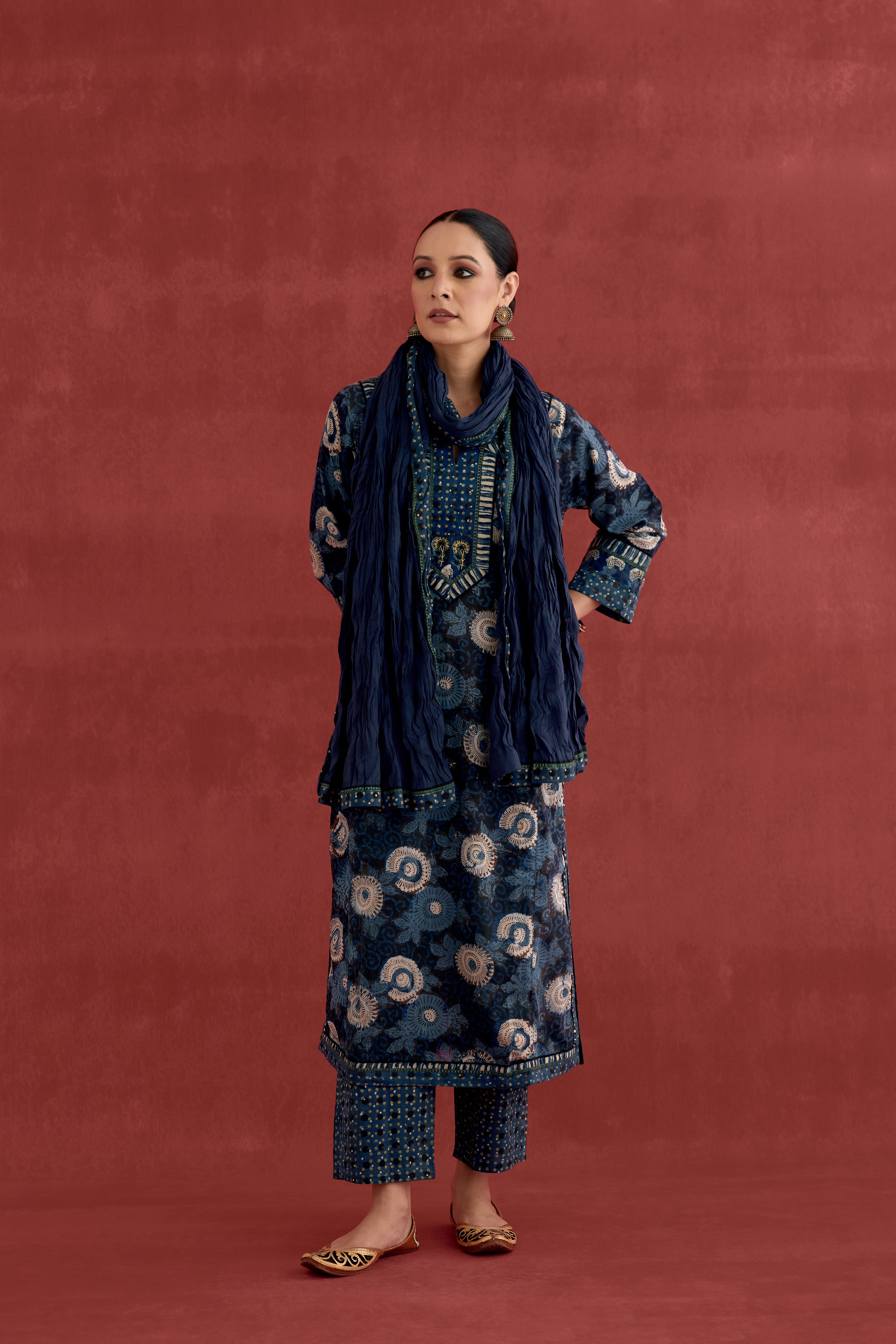 Rozana Dupatta Blue (10049229652267)