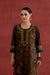 Rozana Chanderi Vanaspati Block Printed  Kurta Rust Green (10039555883307)