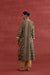 Adya Cotton Ajrakh Block Printed Kurta Grey Ochre (10039425007915)