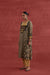 Adya Cotton Ajrakh Block Printed Kurta Grey Ochre (10039425007915)