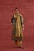 Adya Cotton Ajrakh Block Printed Kurta Grey Ochre (10039425007915)