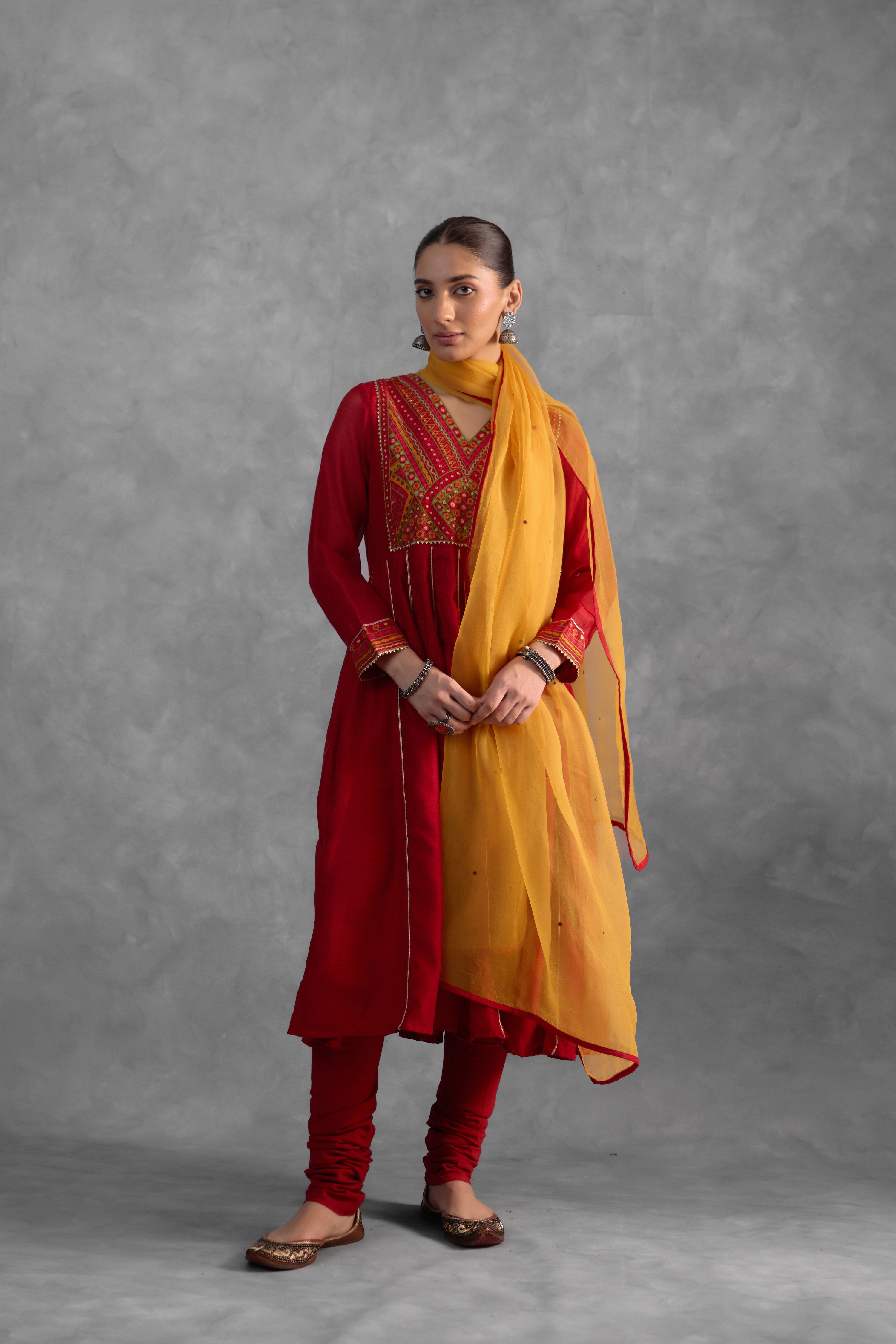 Kia Mustard Dupatta (9834930438443)