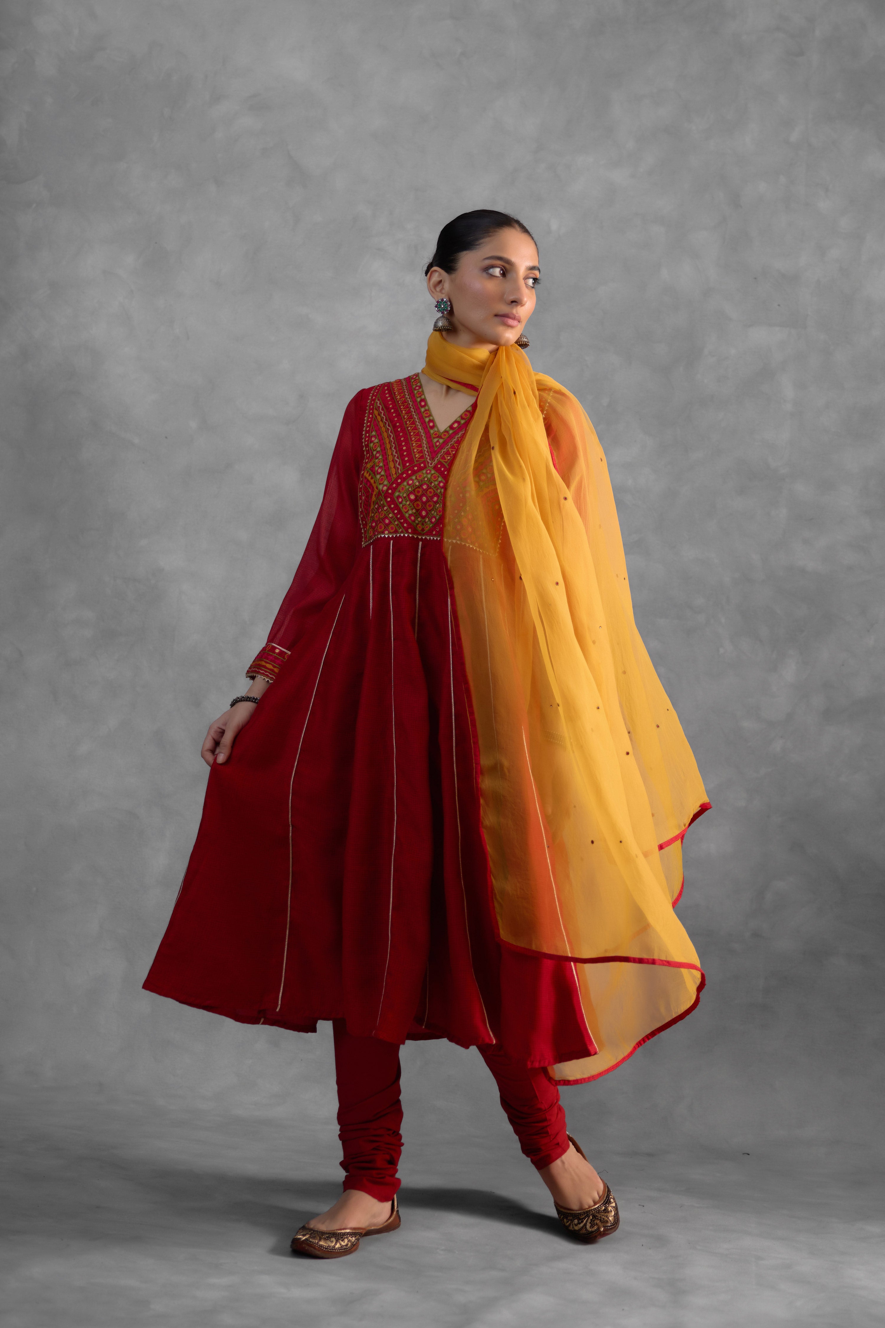 Kia Mustard Dupatta (9834930438443)