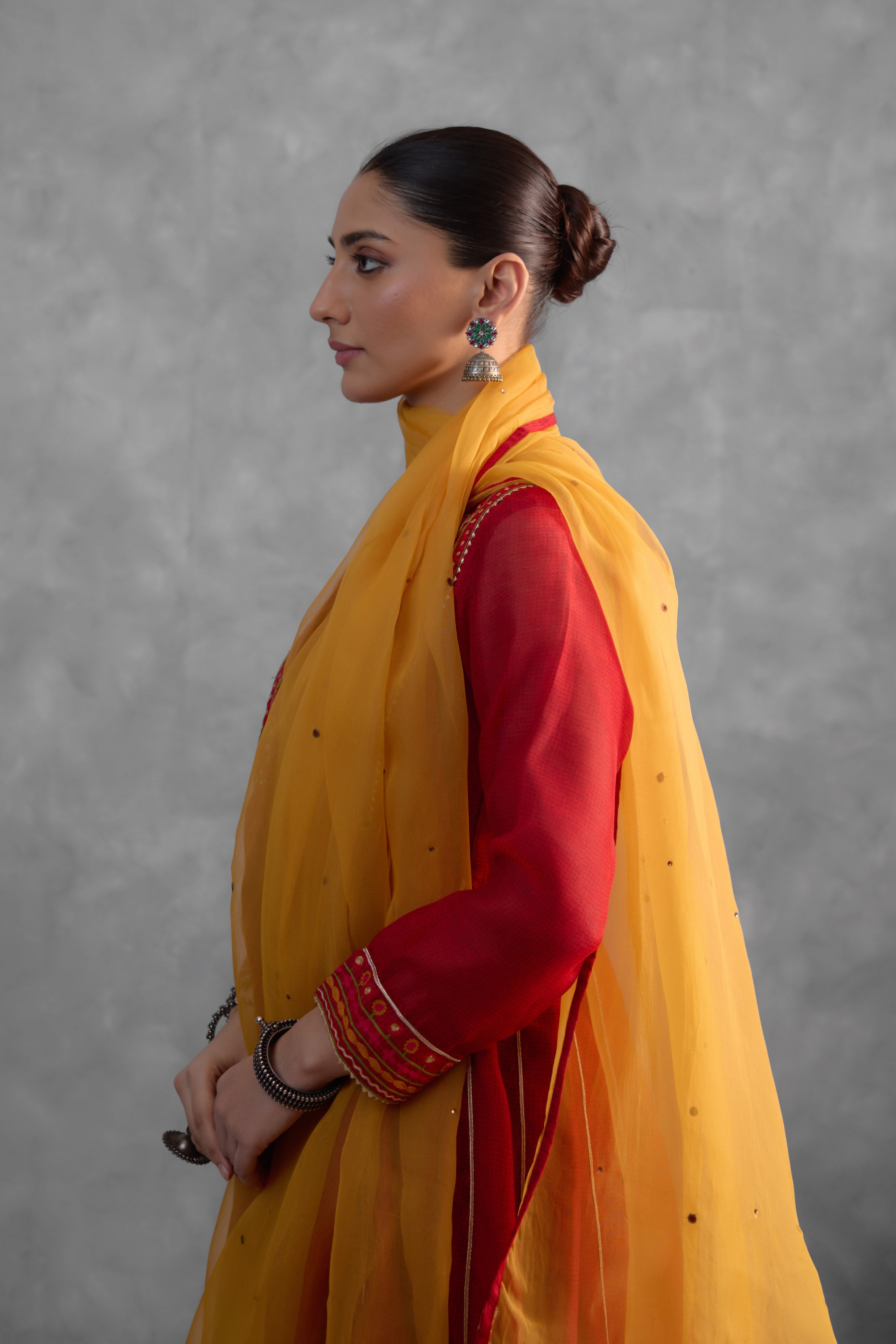 Kia Mustard Dupatta (9834930438443)