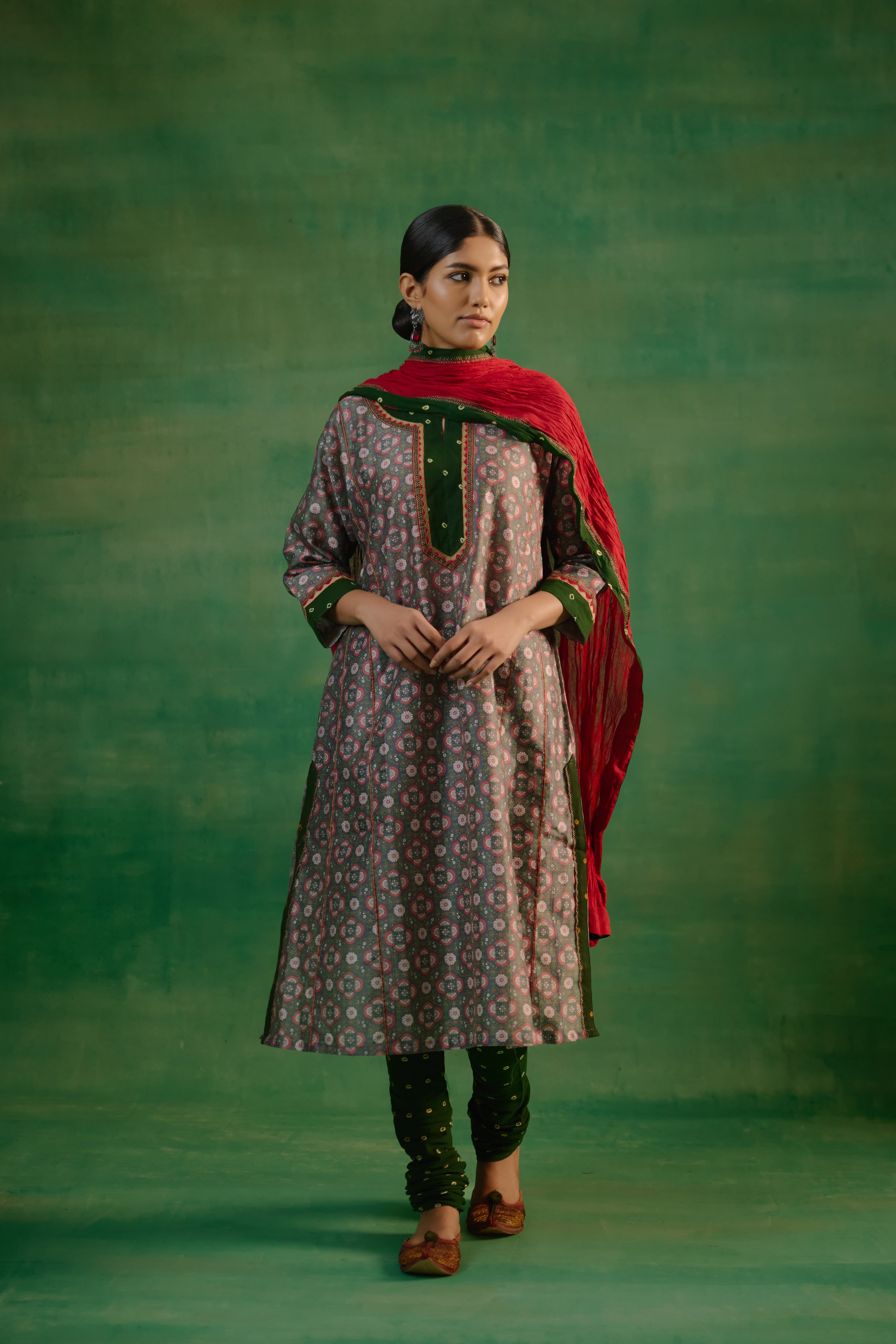 Adya Kurta Grey Peach (9818536050987)