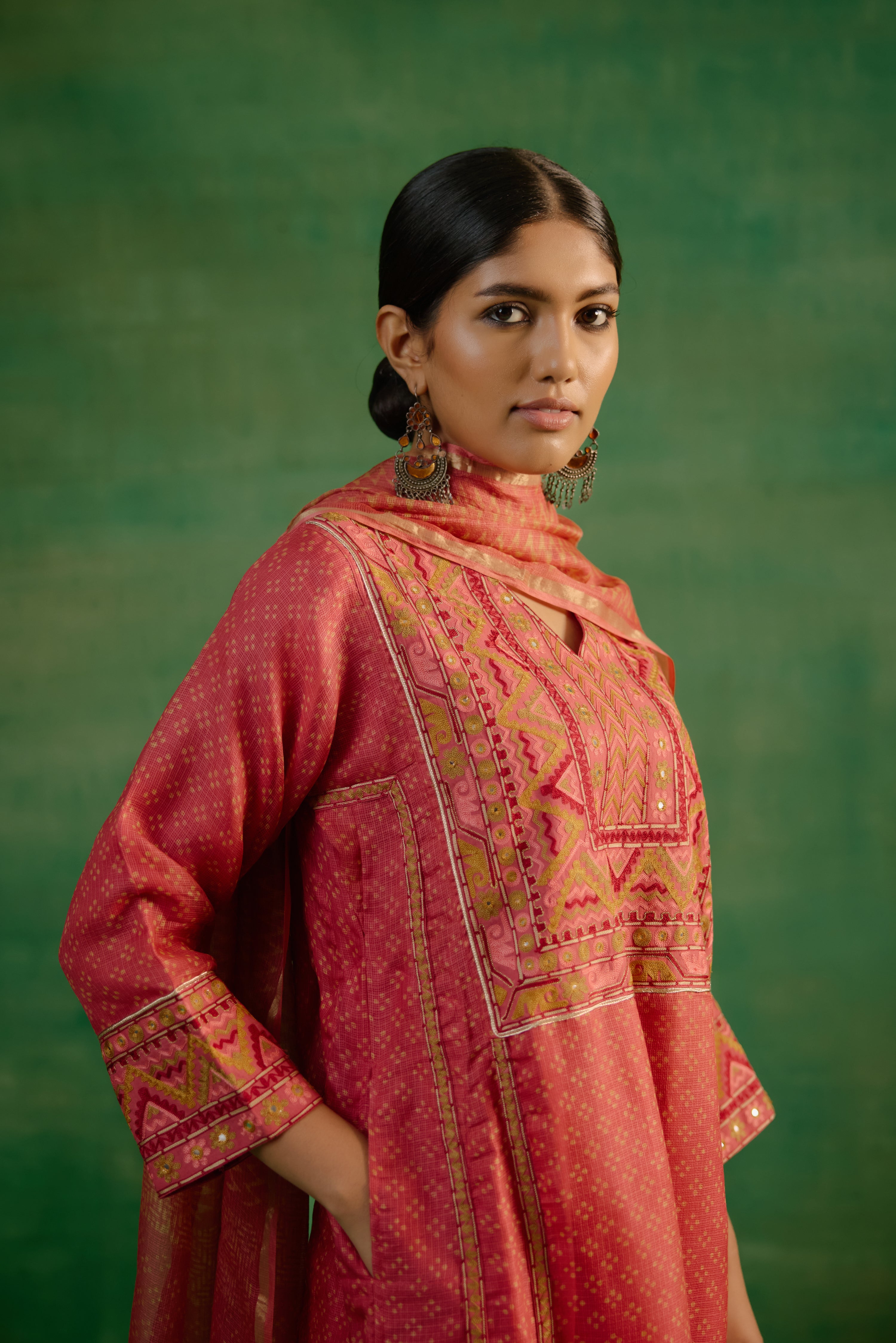 Tulsi Kurta Peach (9817184305451)