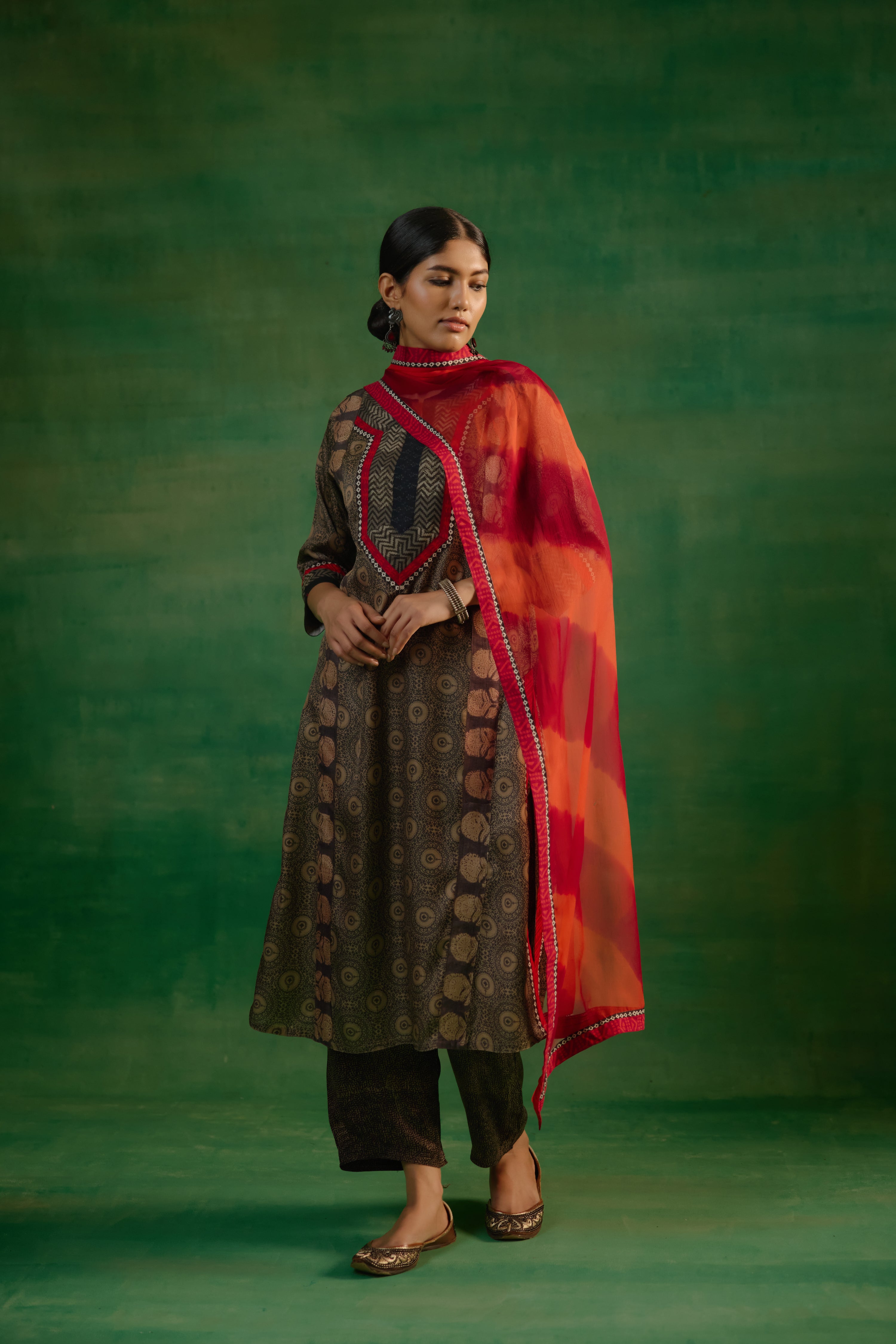 Rozana Kurta Beige Black (9819002208555)