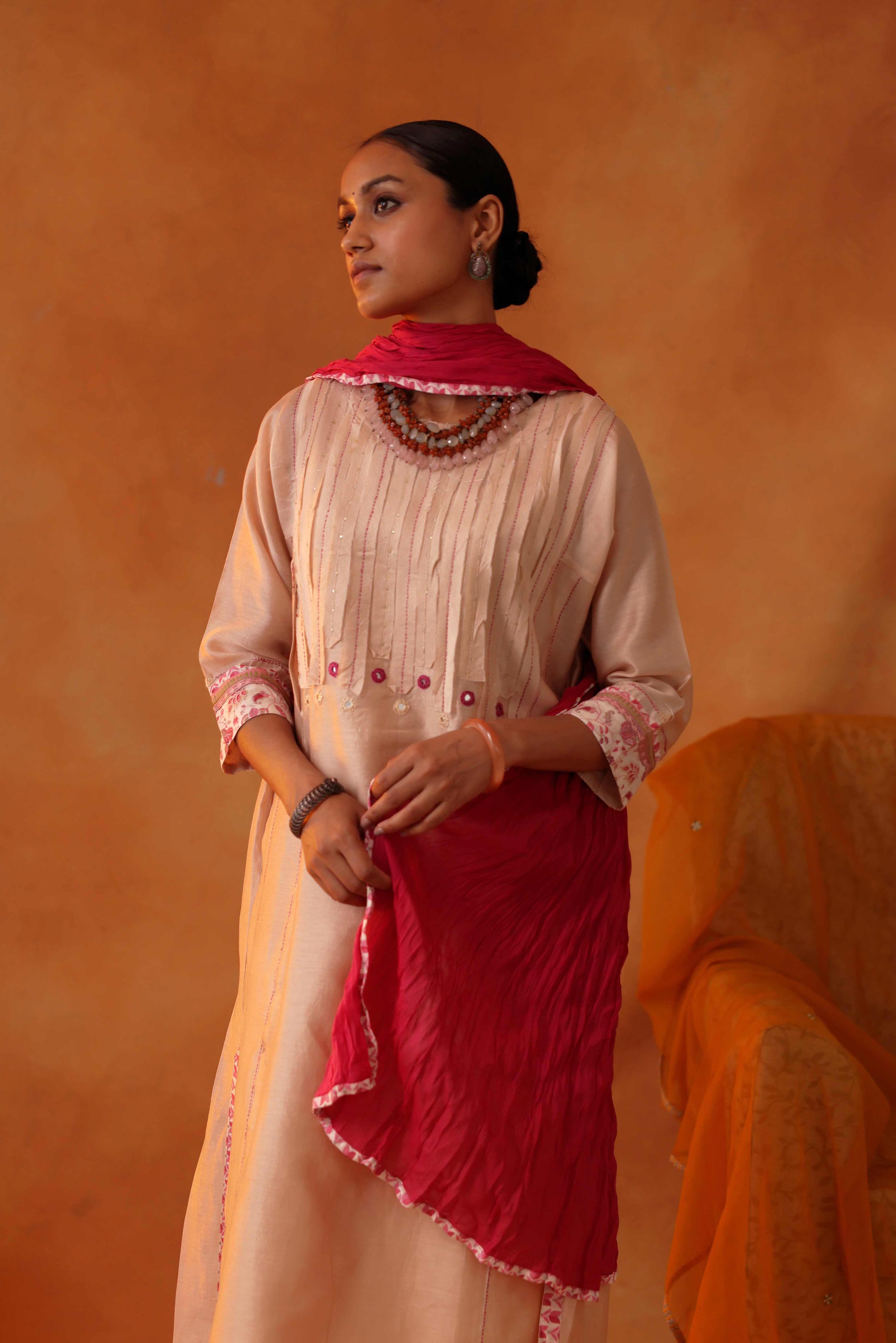 Patchwork Kurta Cream (8439383884075)