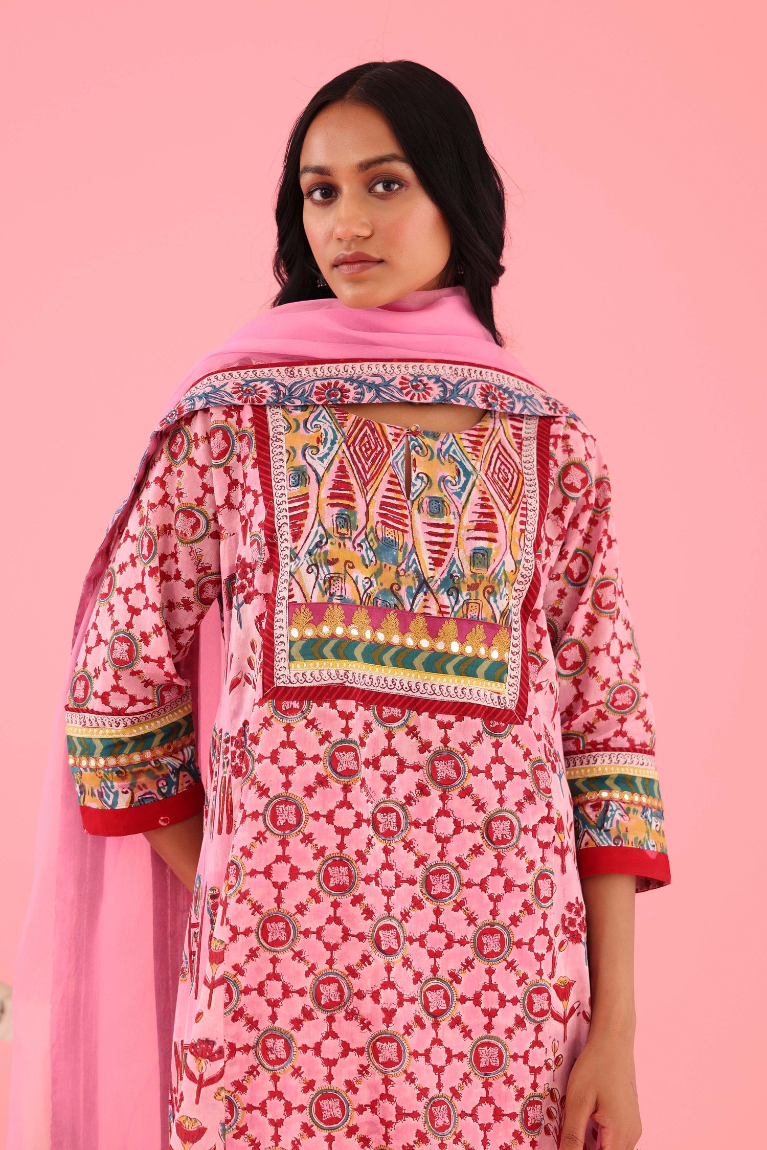 Rozana Chiffon Dupatta Pink (8426753491243)