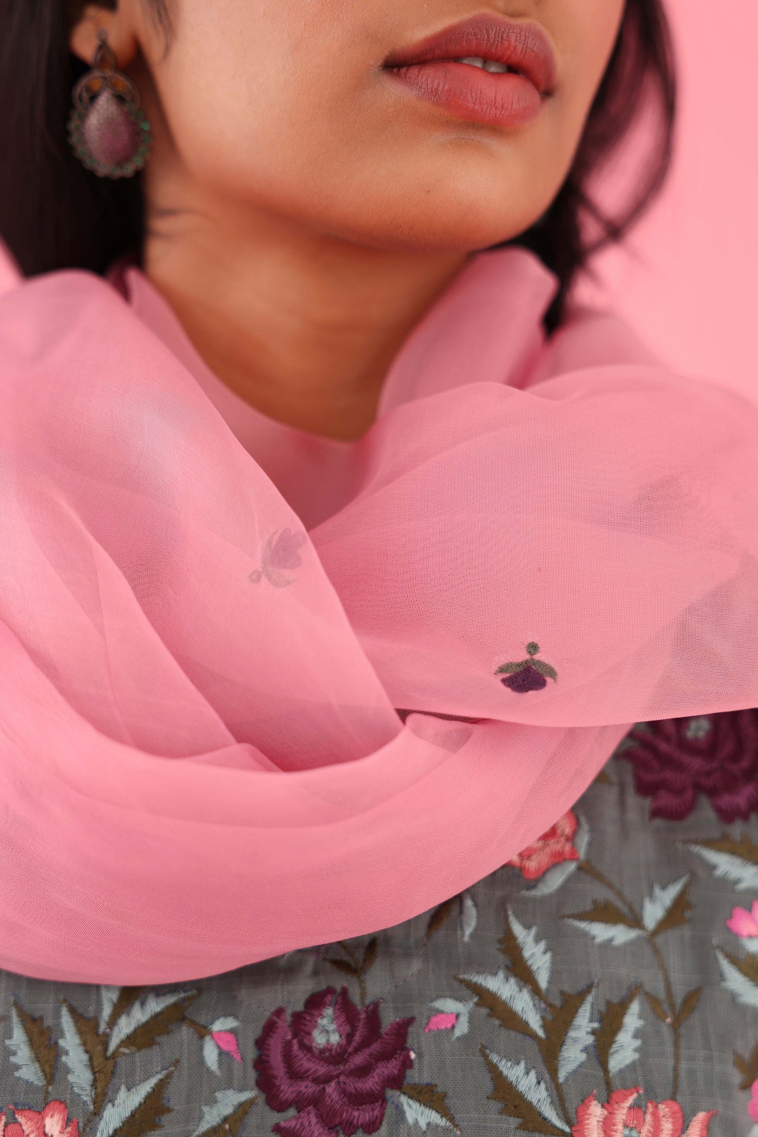 Tulsi Dupatta Pink (8426759782699)