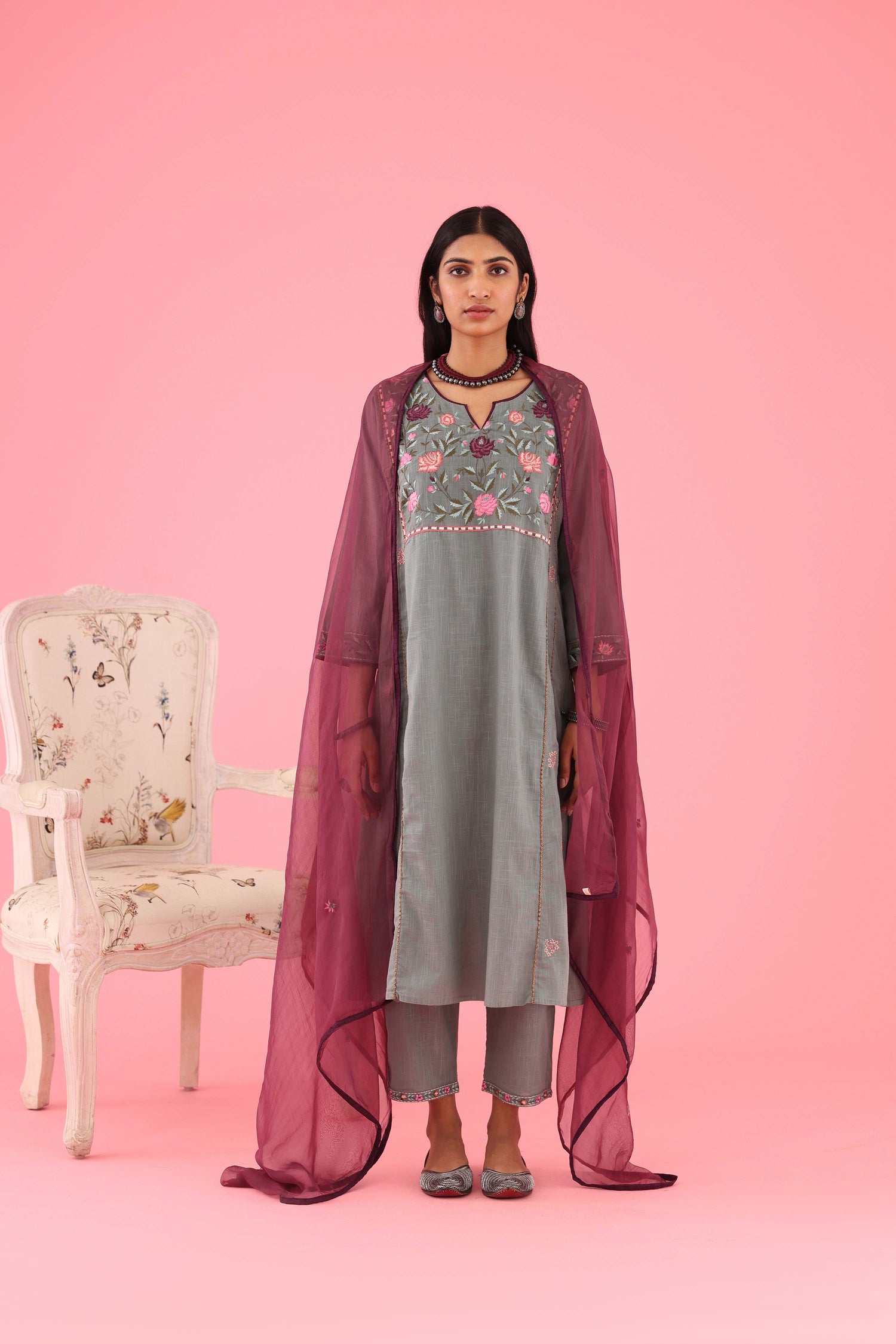 Tulsi Kurta Teal Grey (8426654269739)