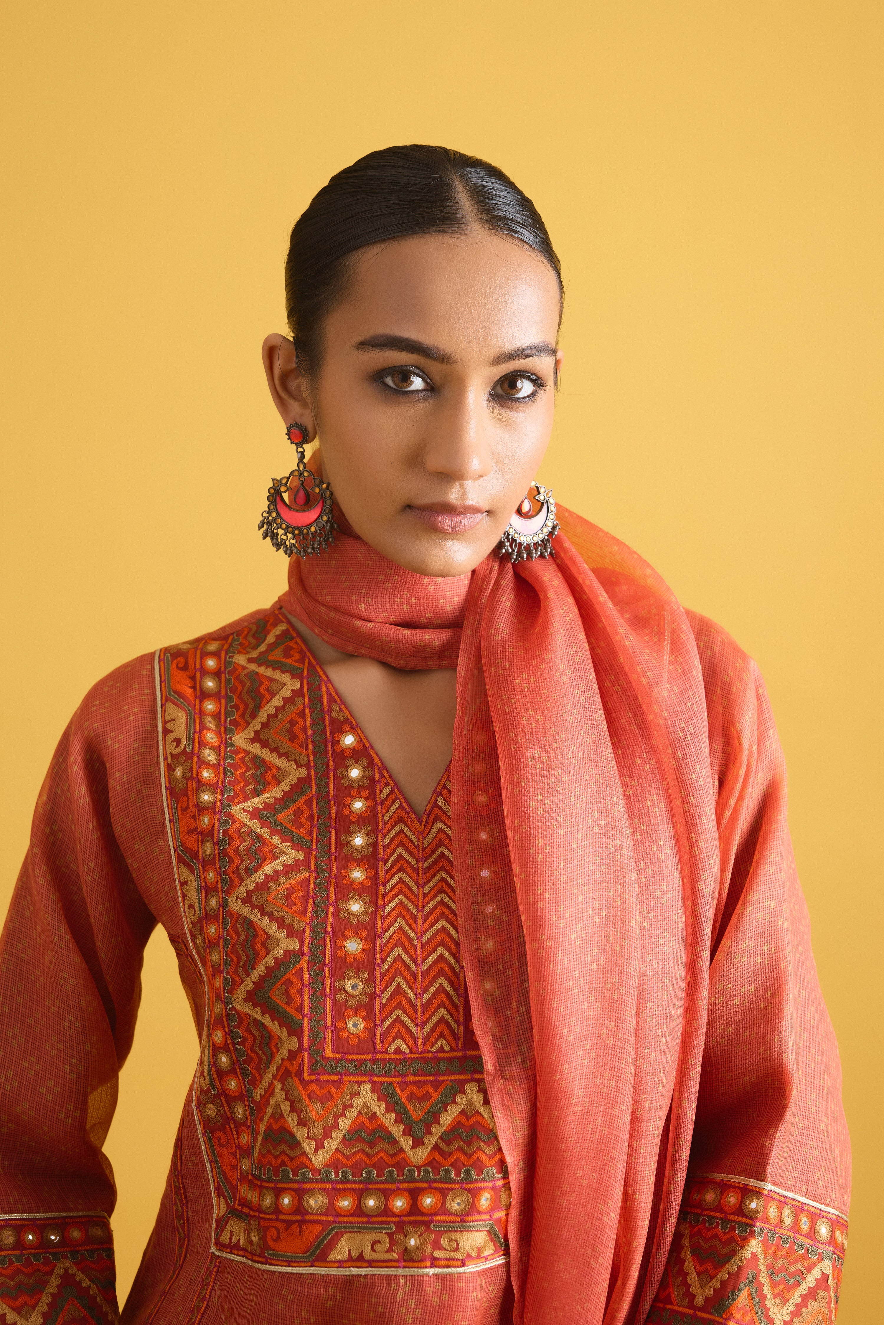 Tulsi Dupatta Orange (9708453953835)
