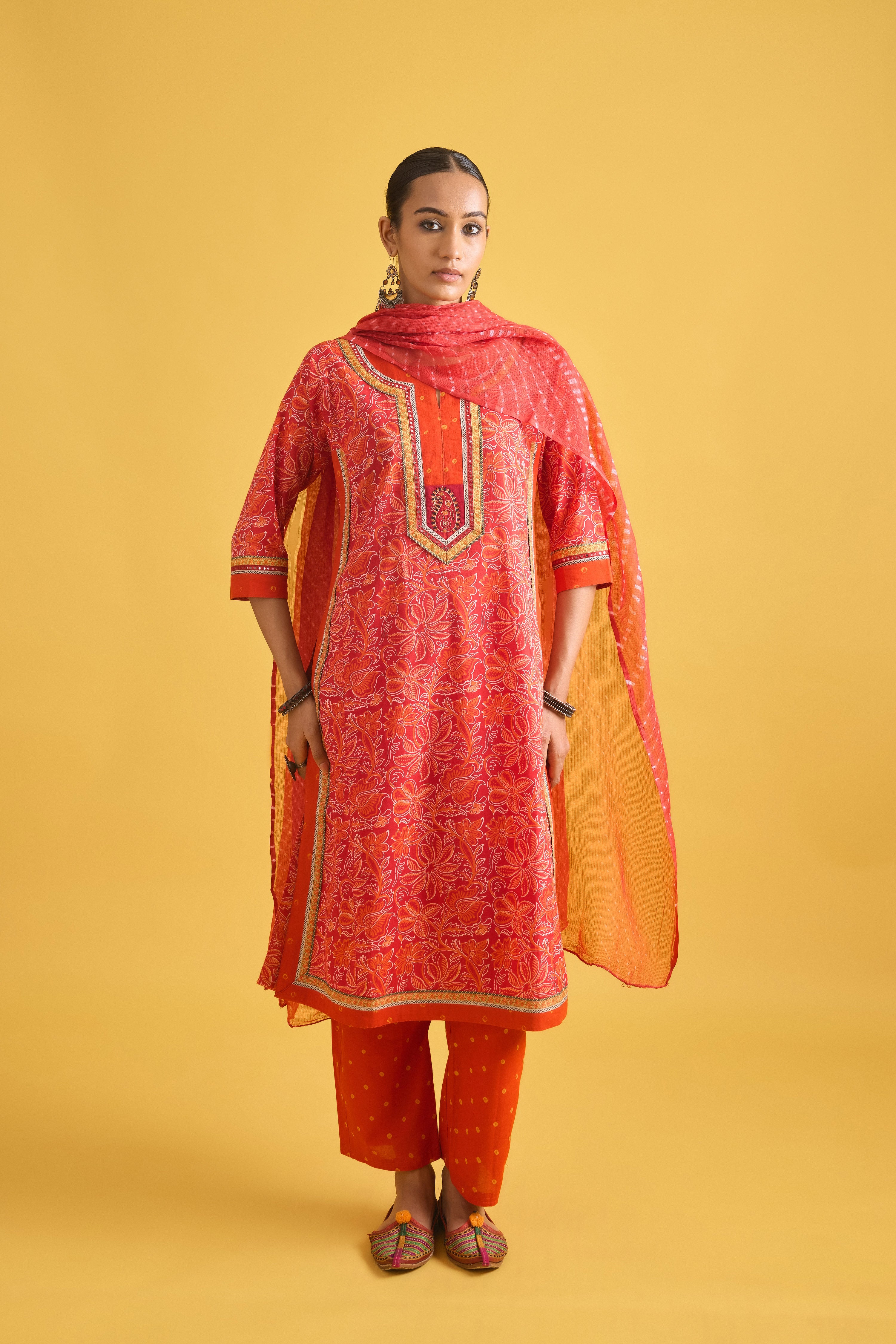 Anu Kurta Red Orange (9699321053483)