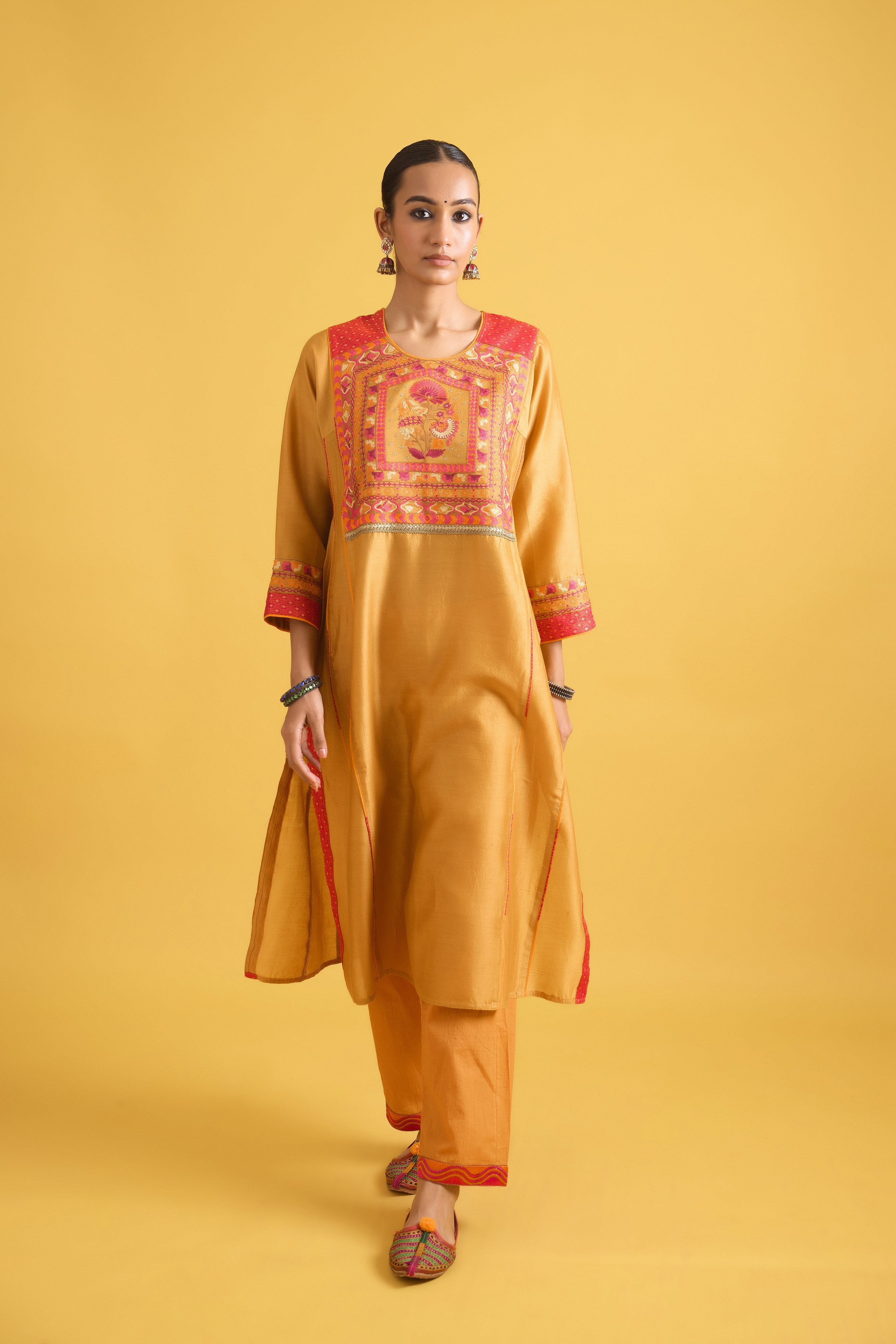 Phiran Kurta Mustard Yellow (9725686645035)