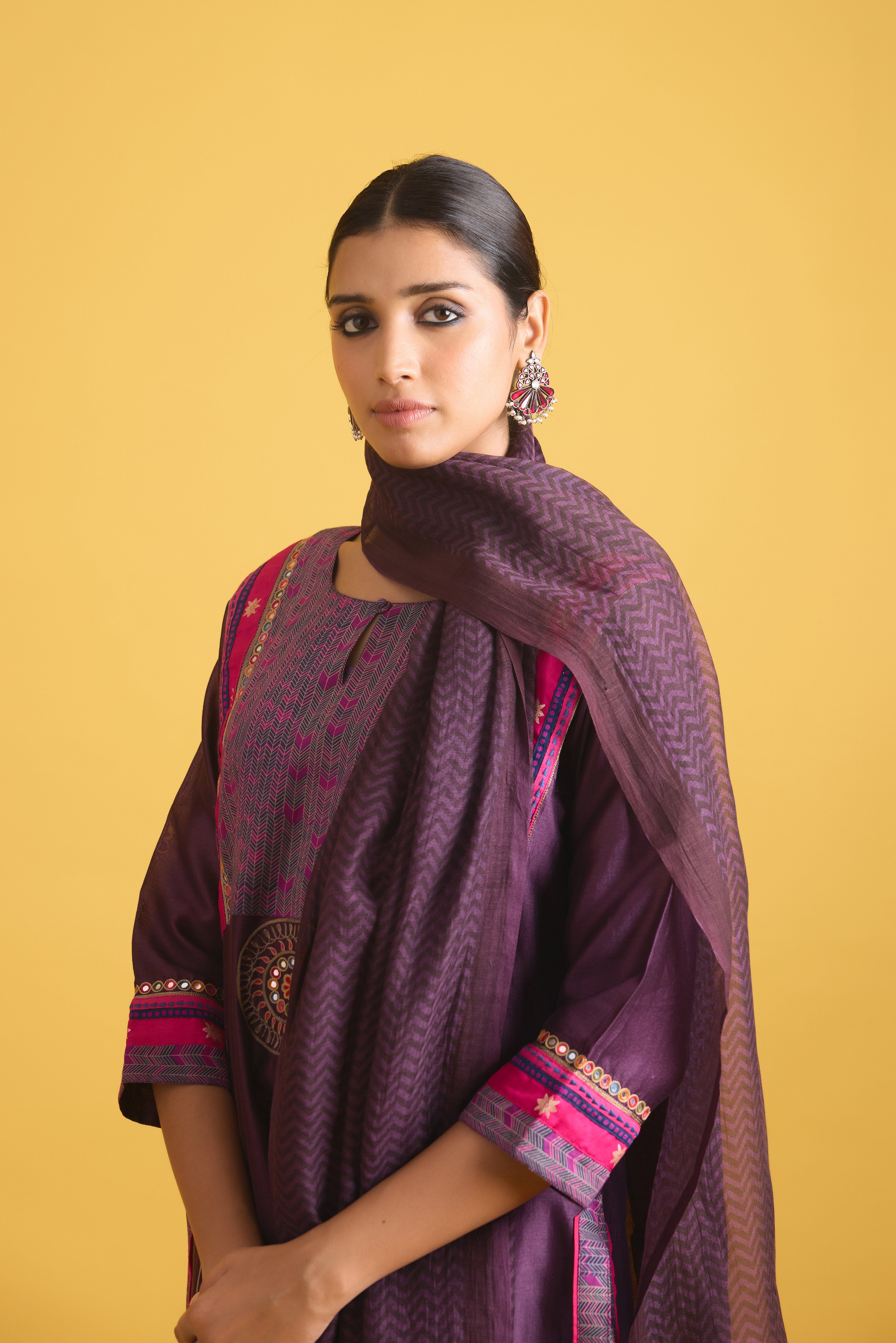 Rozana Kurta Purple (9707742396715)