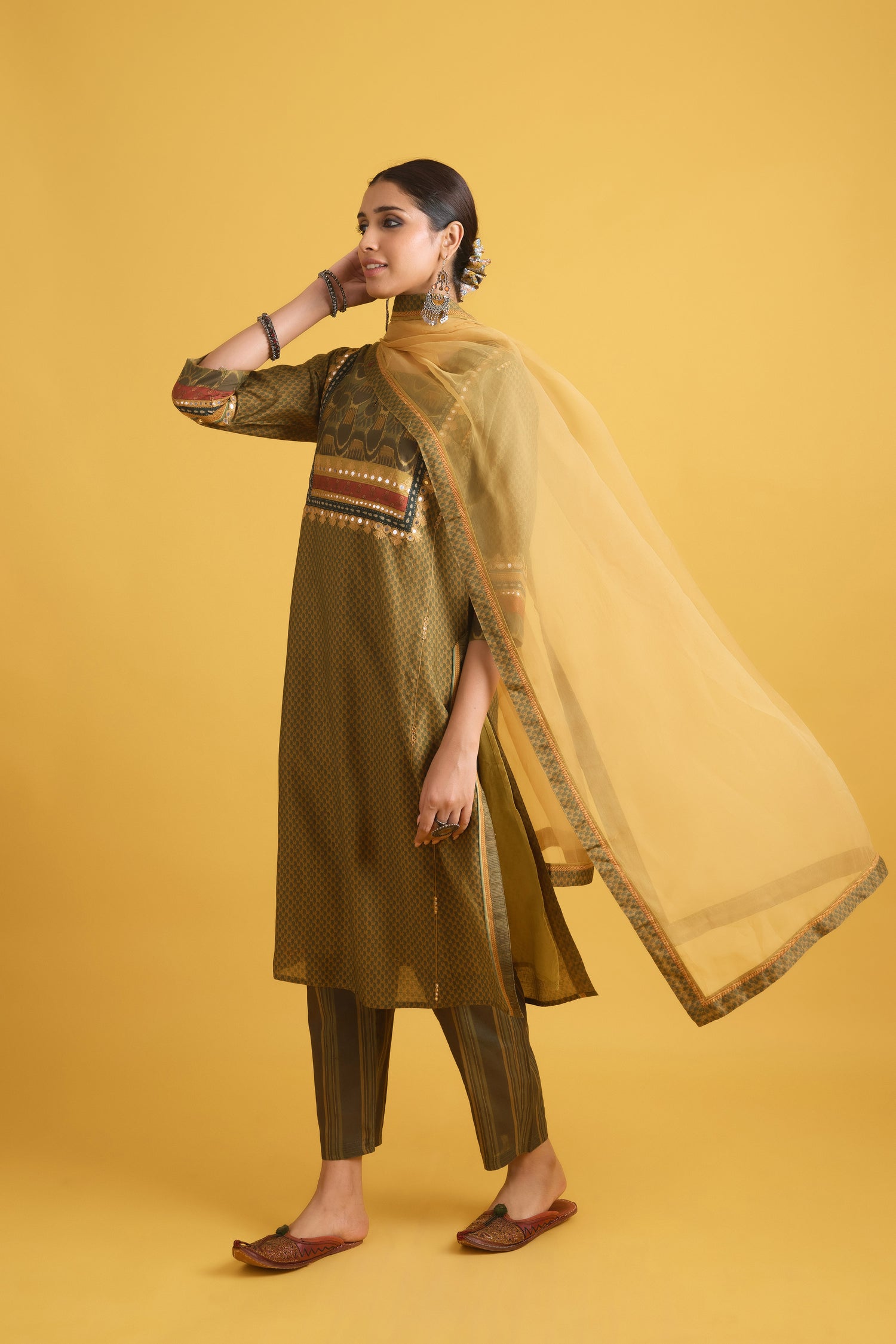Medh Dupatta Mustard (9721626165547)