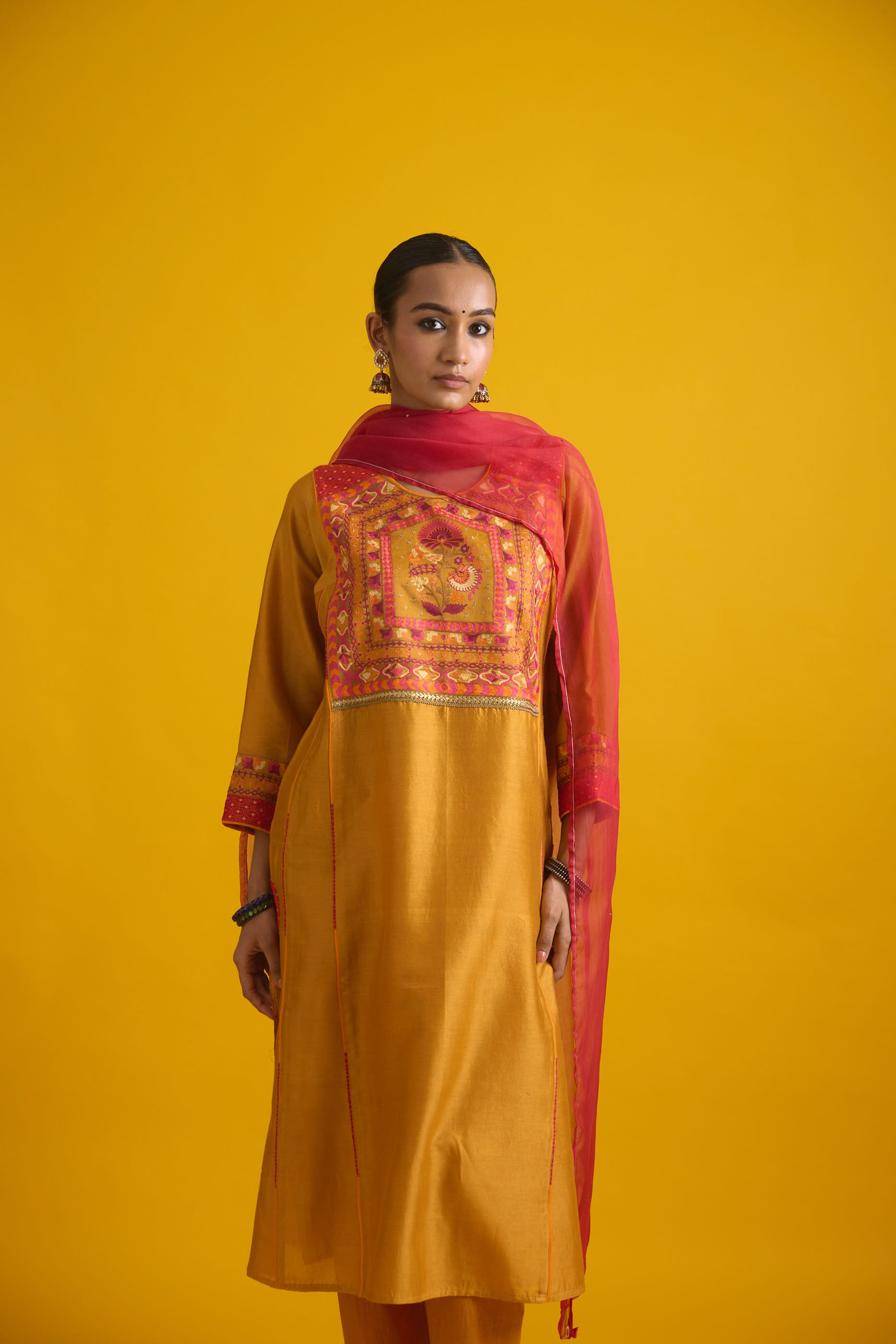 Phiran Kurta Mustard Yellow (9725686645035)
