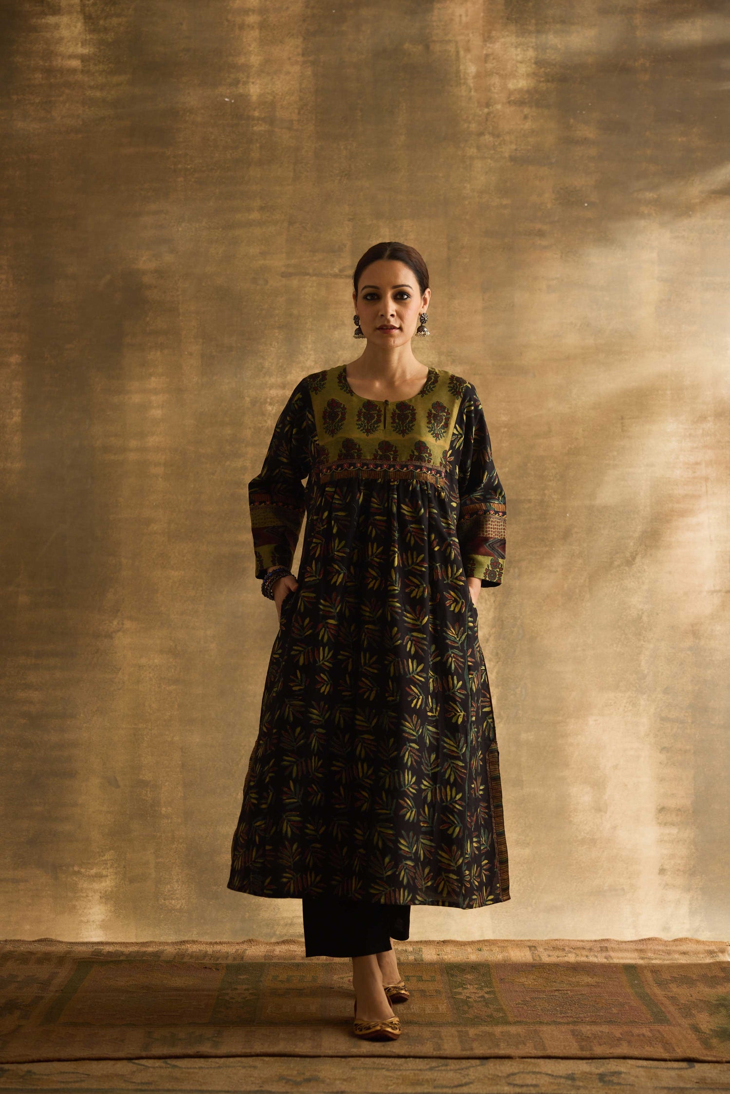 Banjara Kurta Black Green (9889428177195)