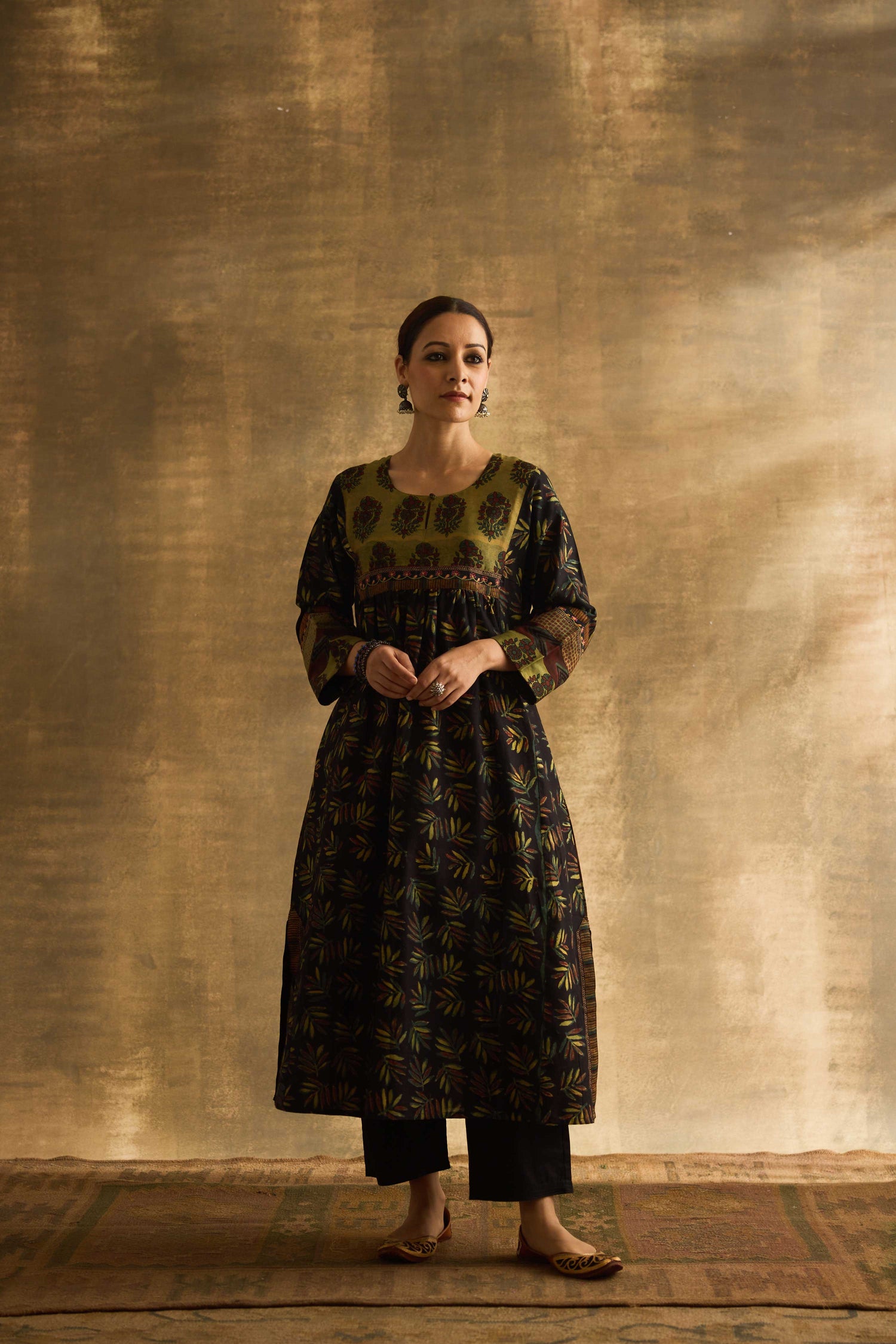 Banjara Kurta Black Green (9889428177195)