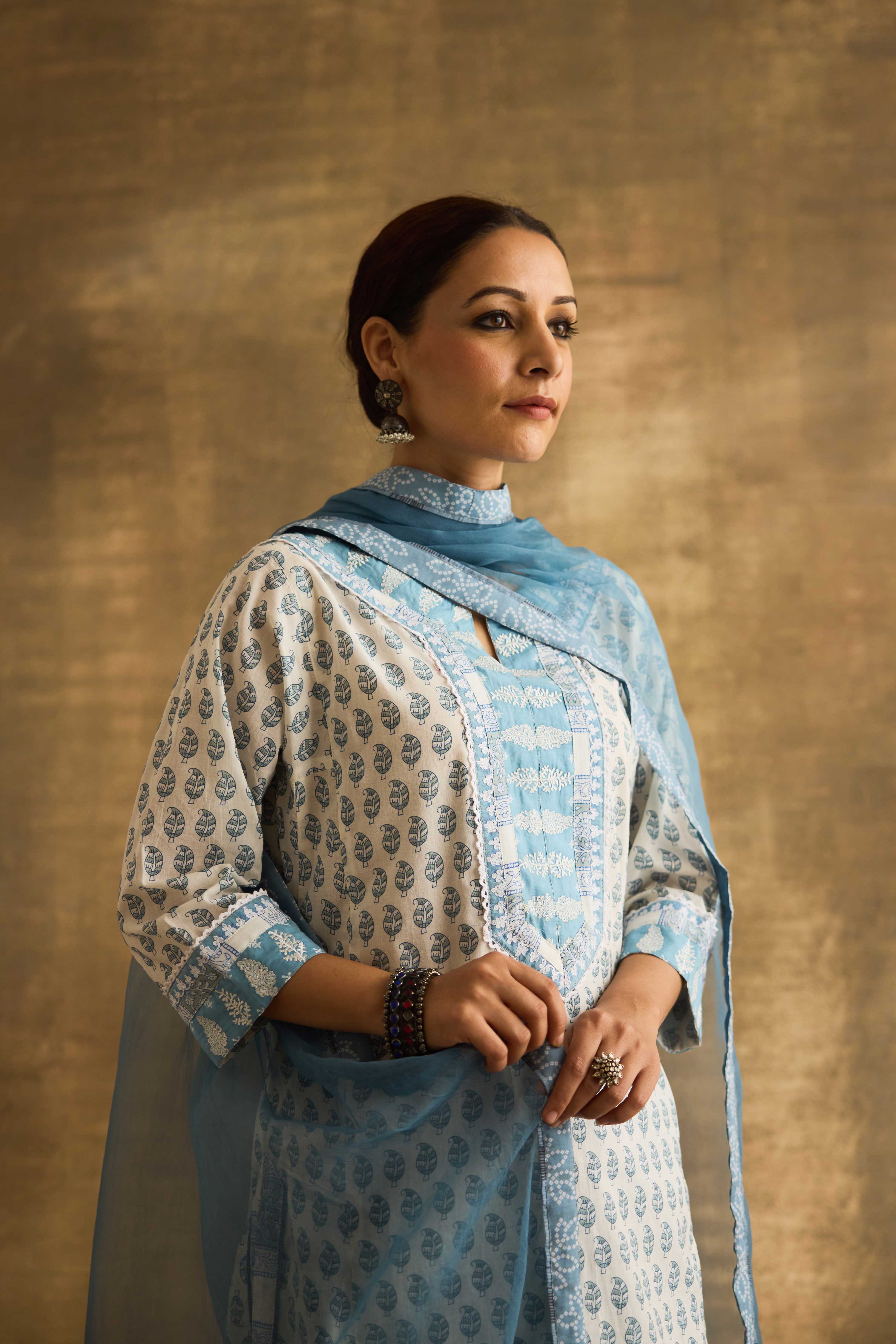 Medh Dupatta Light Blue (9888680149291)
