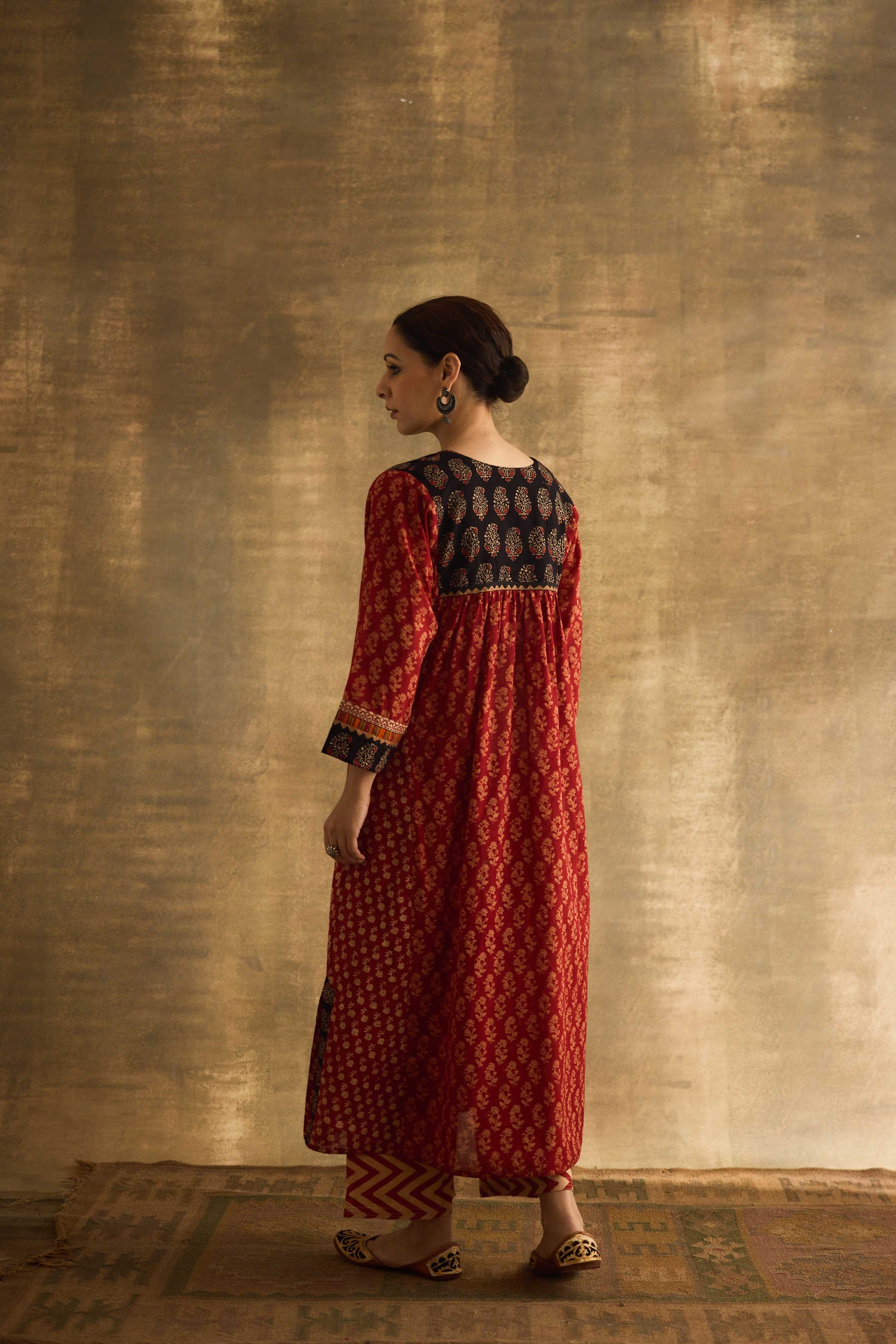 Meera Kurta Maroon (9886539809067)