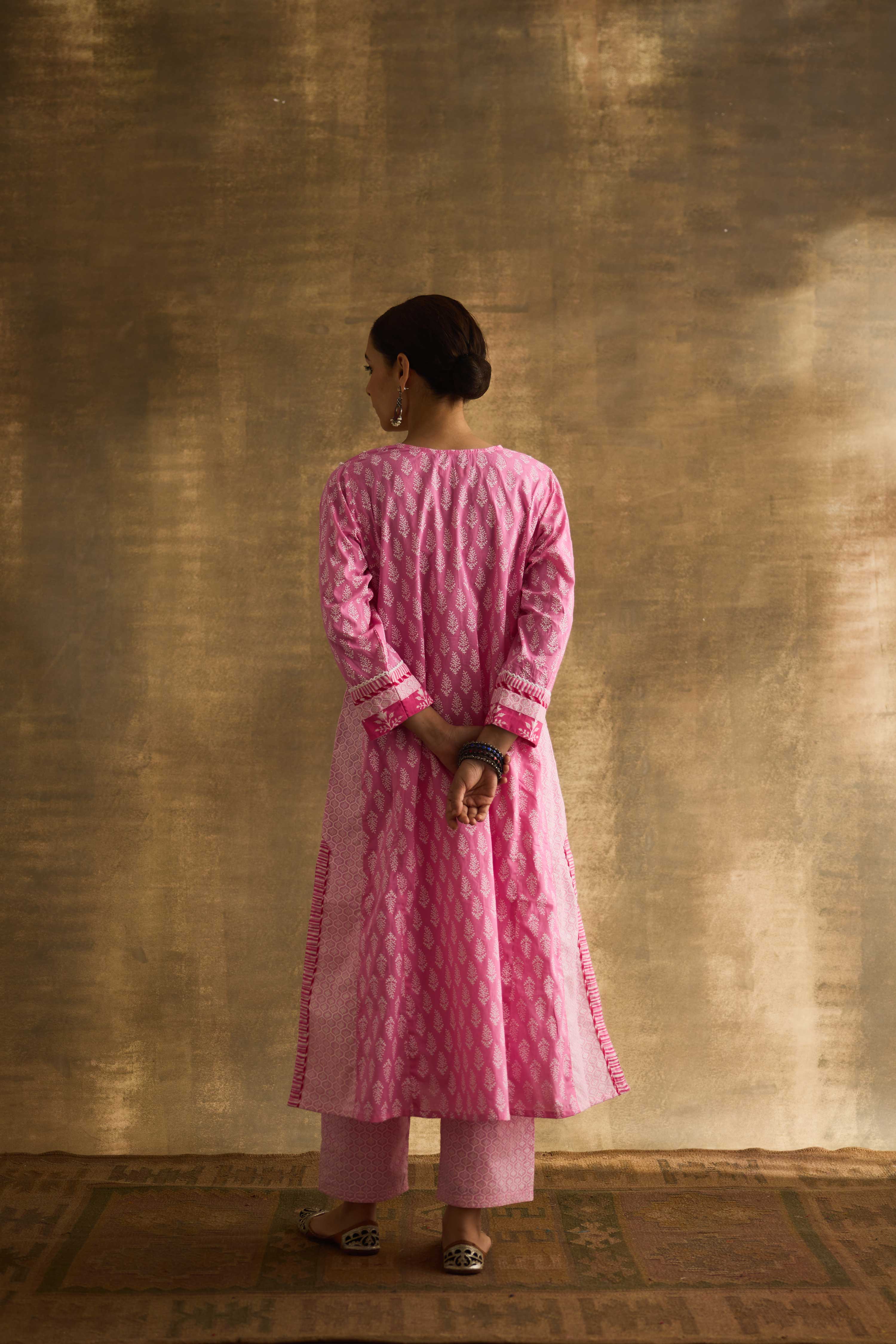 Adya Kurta Pink White (9888529088811)