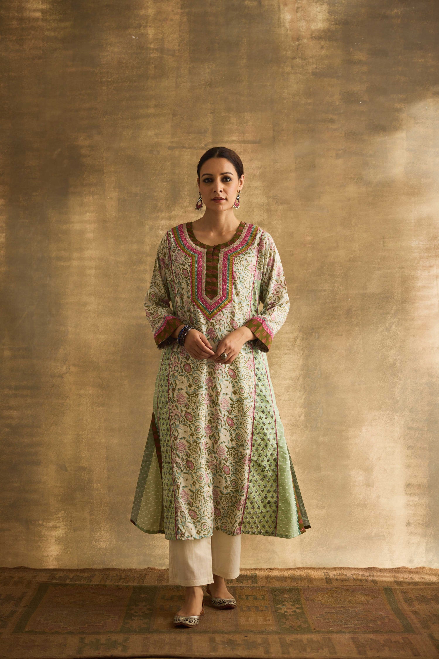 Adya Kurta Off White Blush (9888684114219)