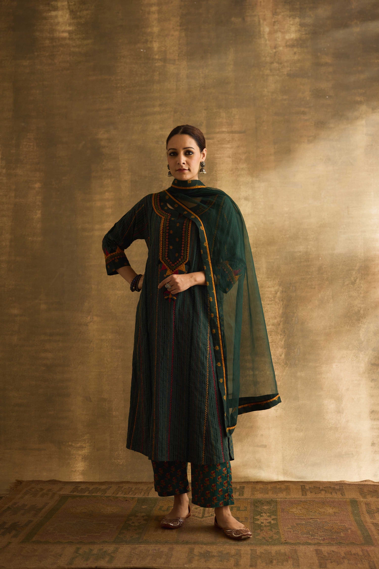 Medh Dupatta Green (9886351393067)