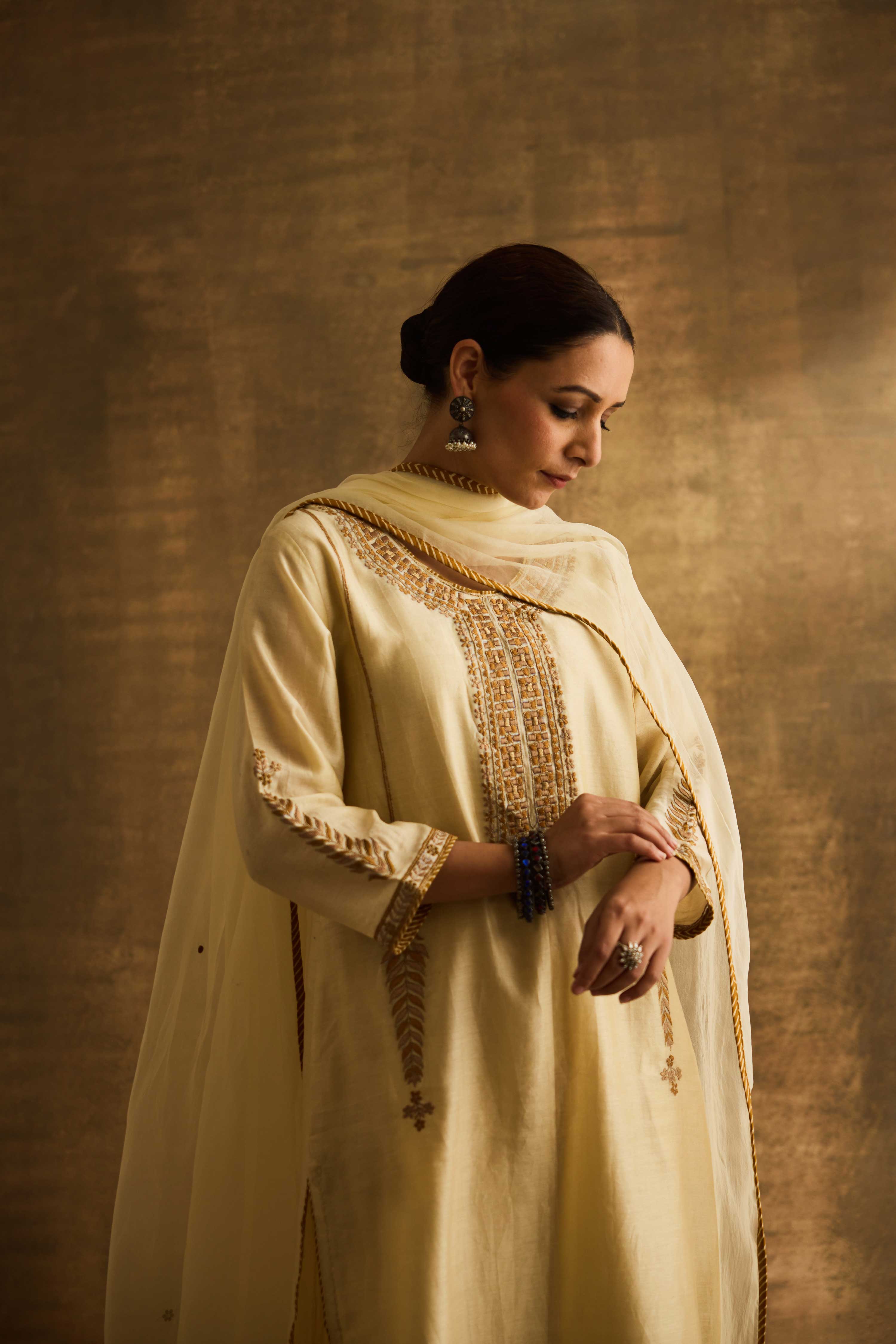 Idaya Dupatta Cream (9888445530411)