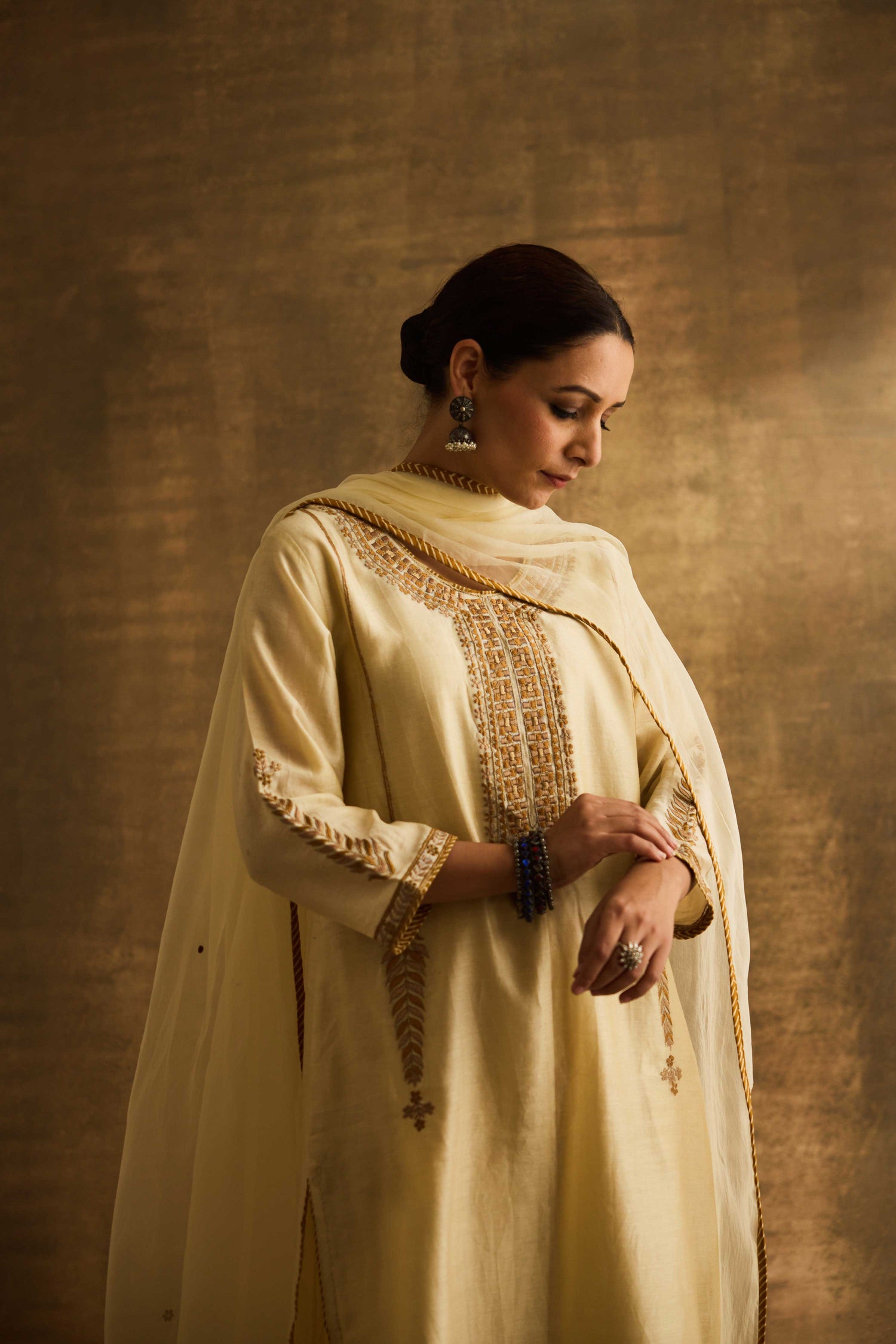 Idaya Dupatta Cream (9888445530411)