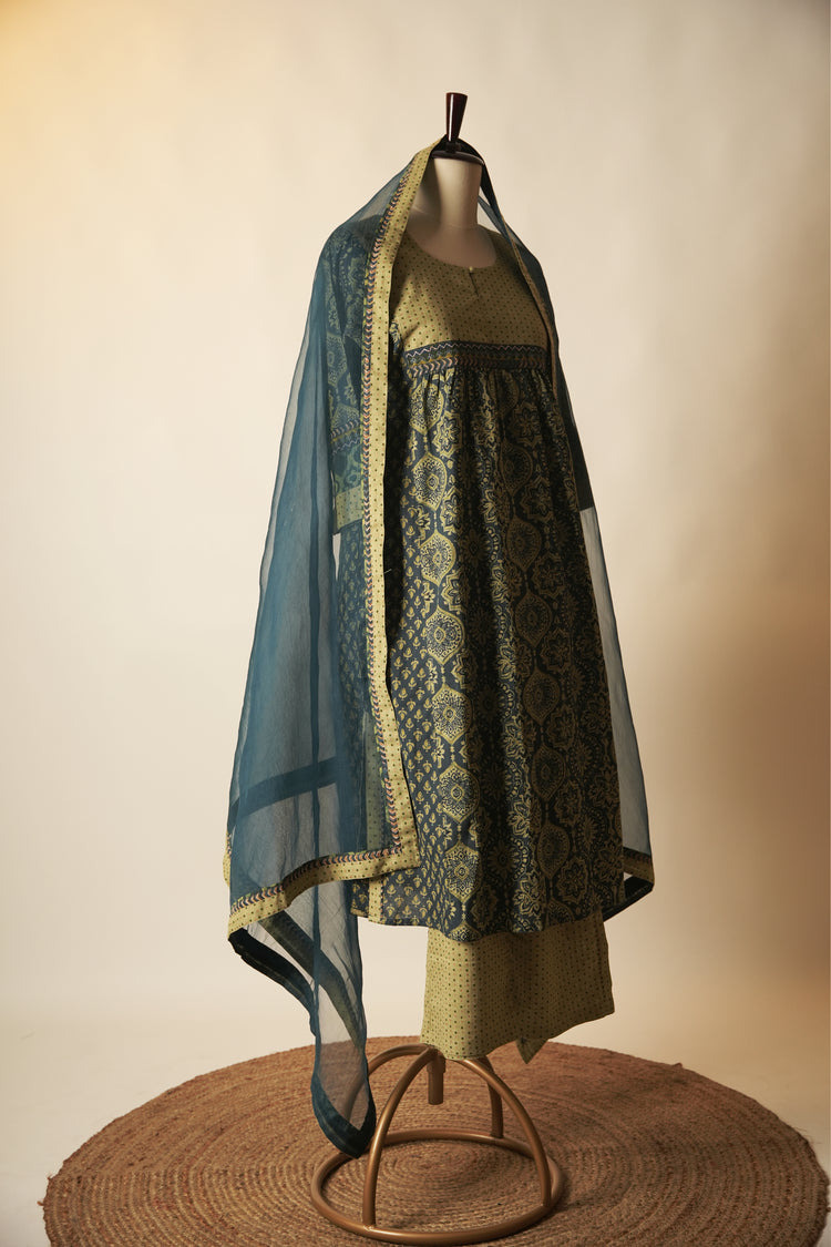 Banjara Printed Cotton Kurta Blue