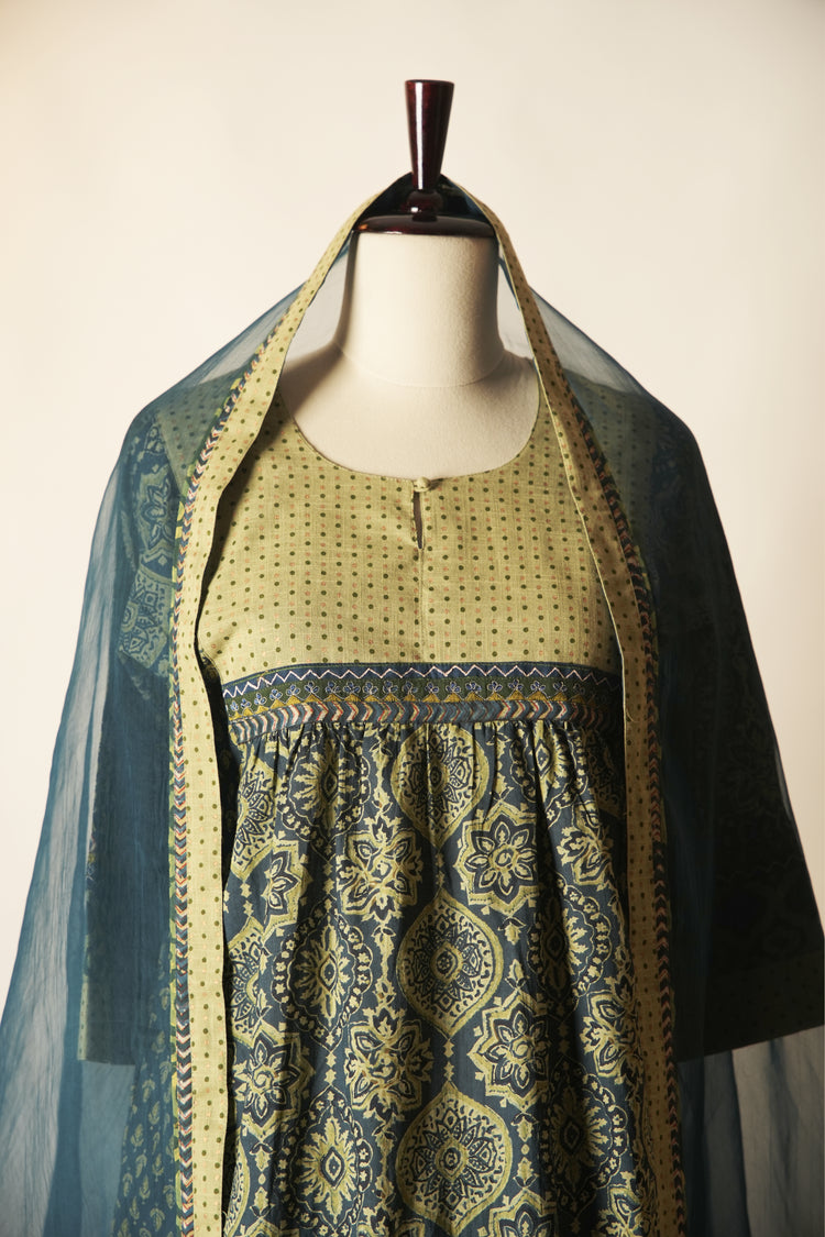 Banjara Printed Cotton Kurta Blue