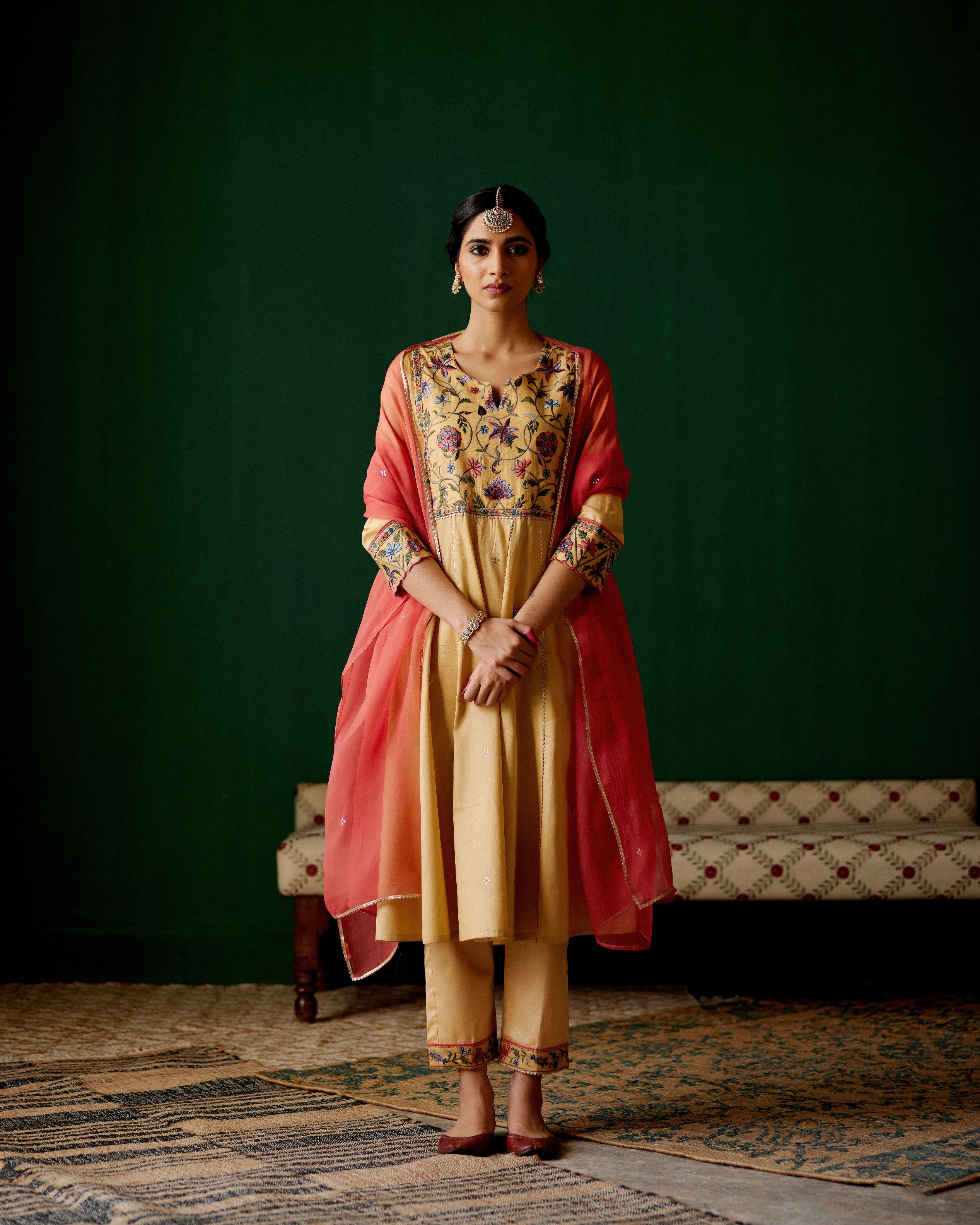 Mehtab Kurta Beige (8828360687915)