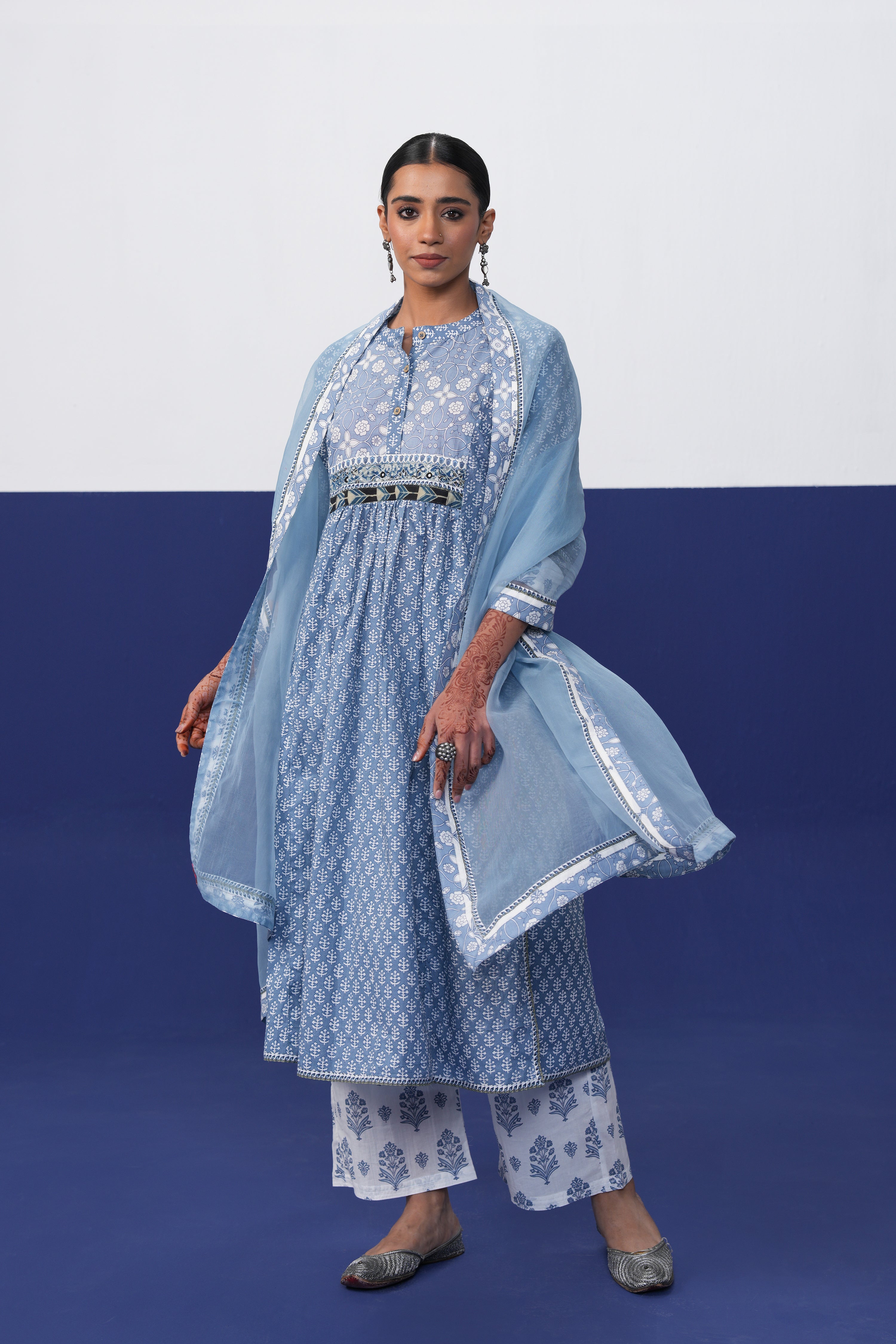 Medh Dupatta Light Blue