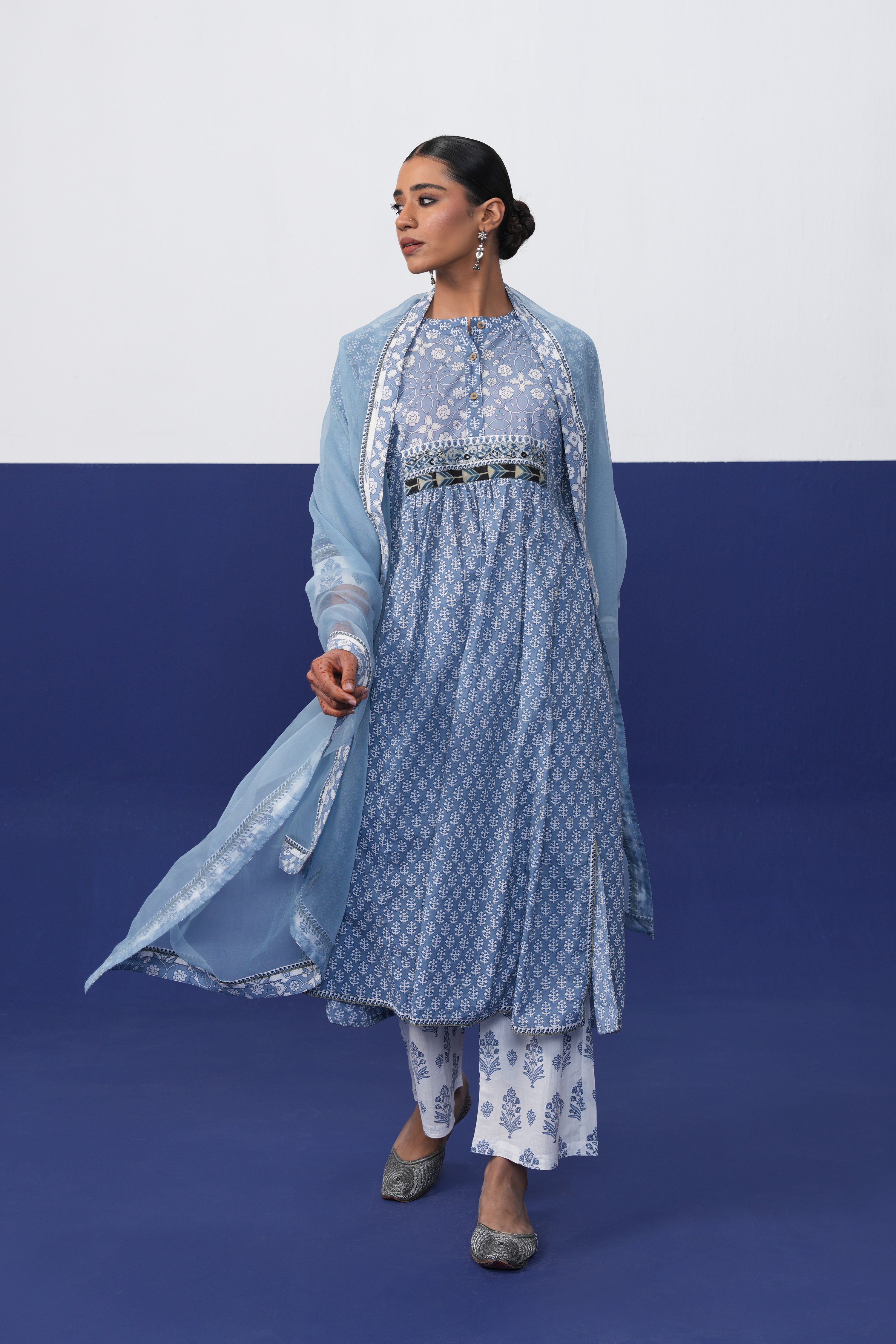 Medh Dupatta Light Blue