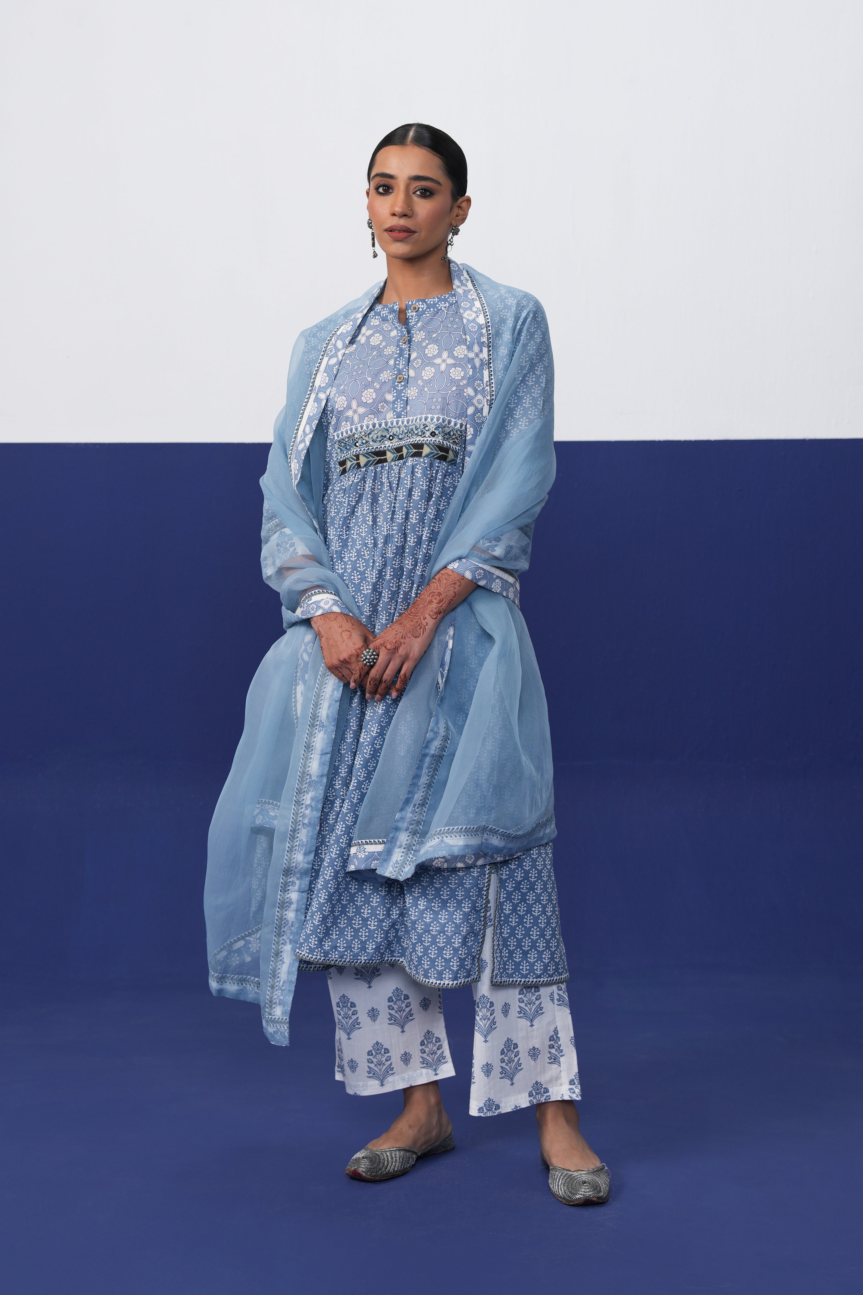 Medh Dupatta Light Blue