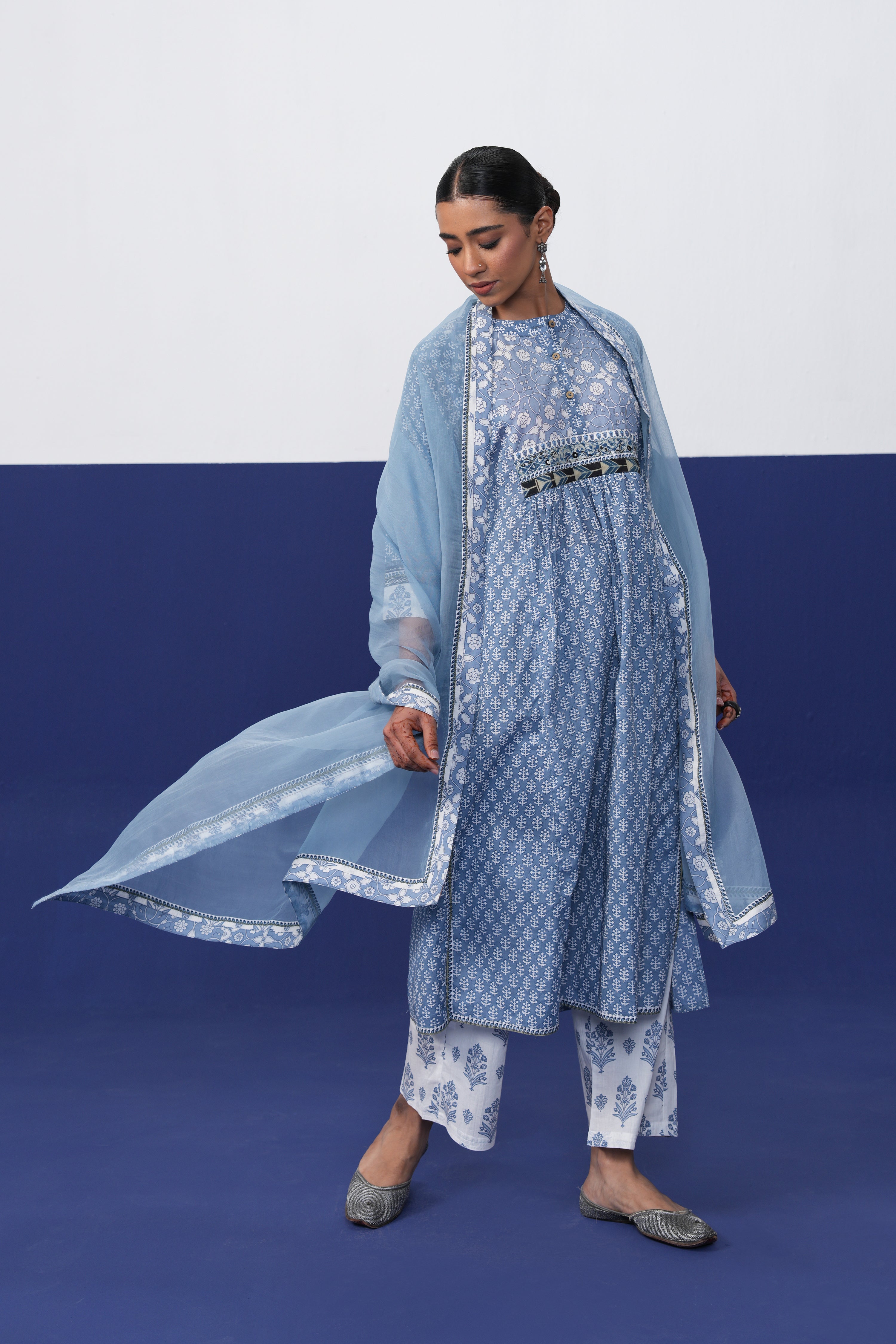 Medh Dupatta Light Blue