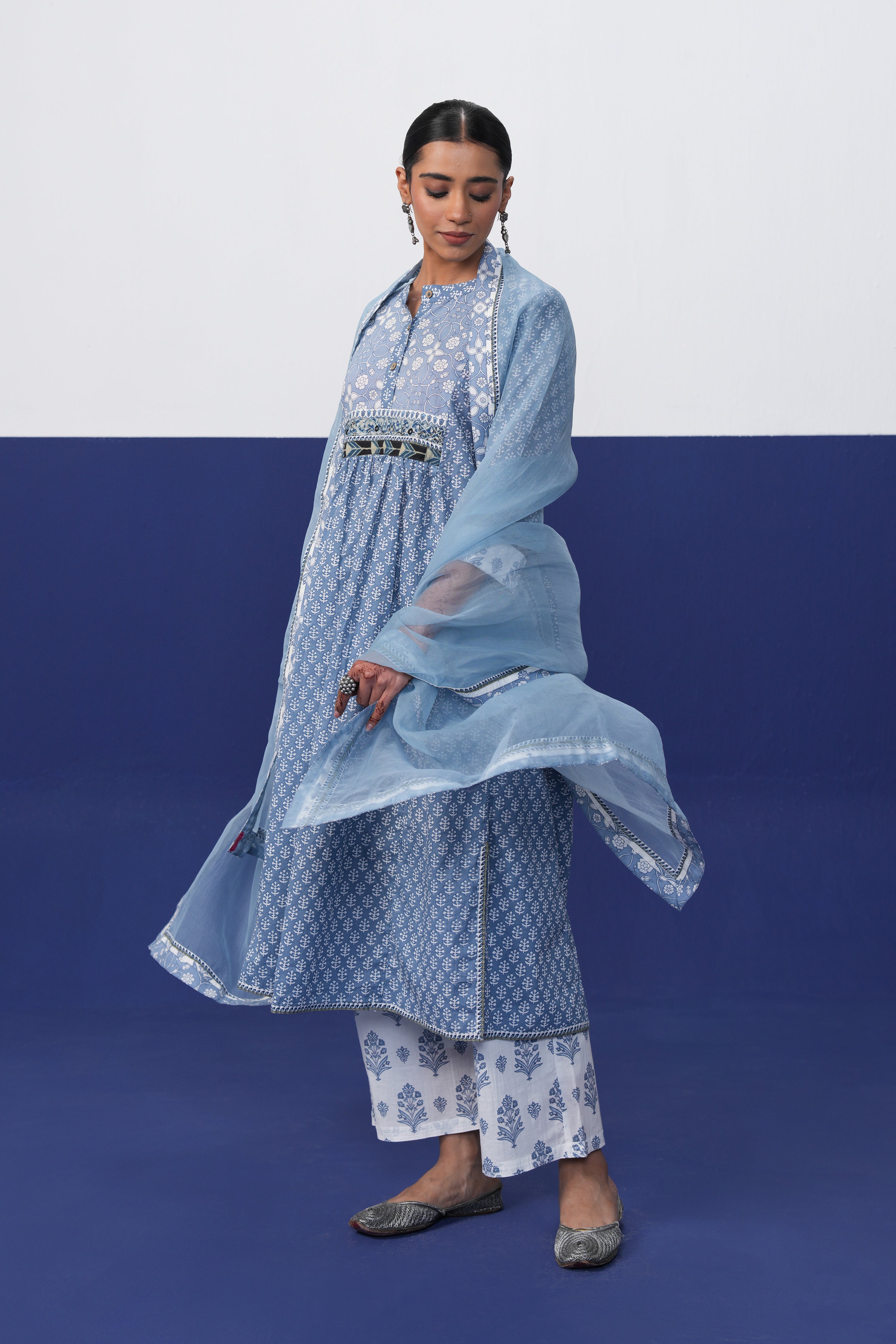 Medh Dupatta Light Blue