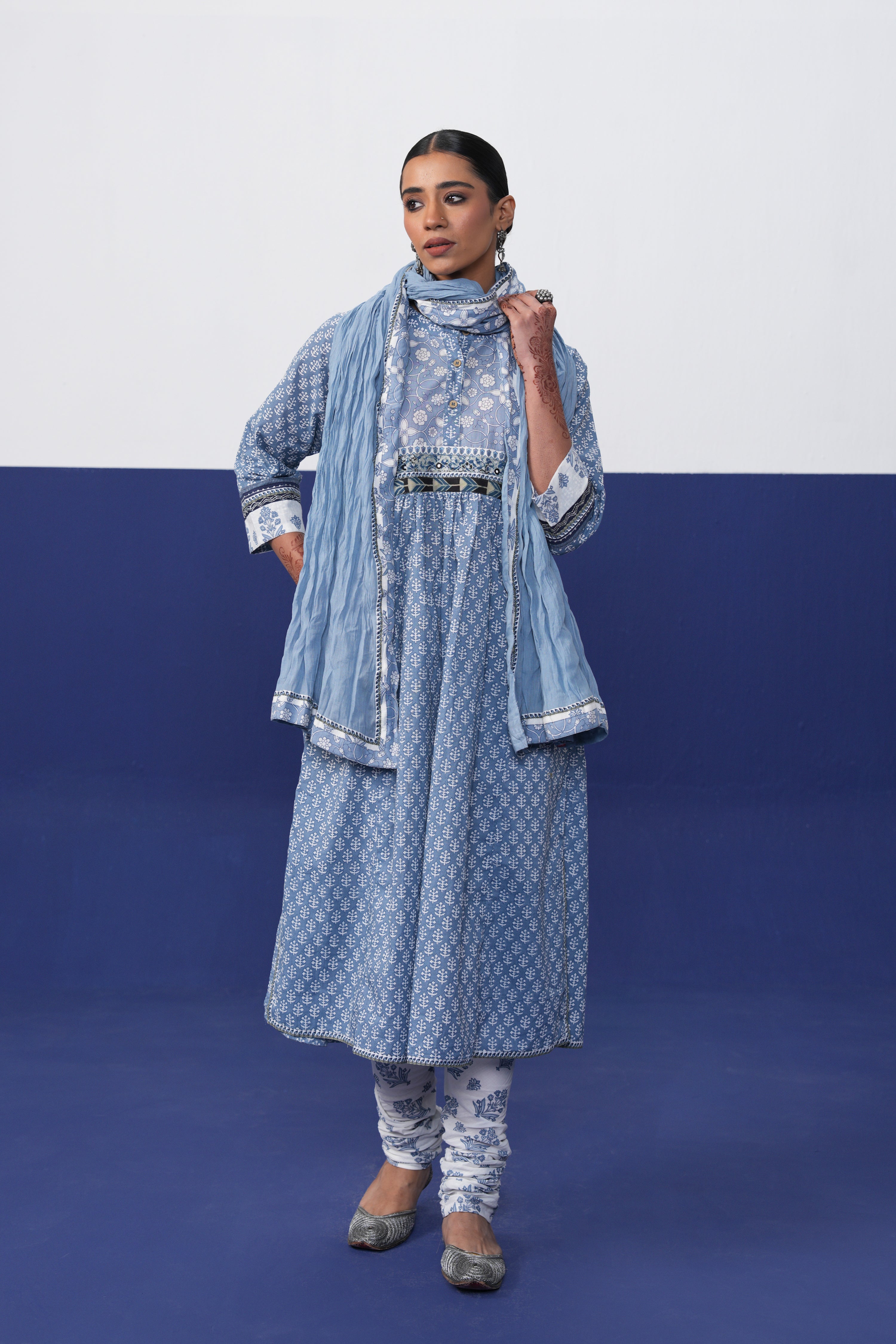 Rozana Dupatta Light Blue