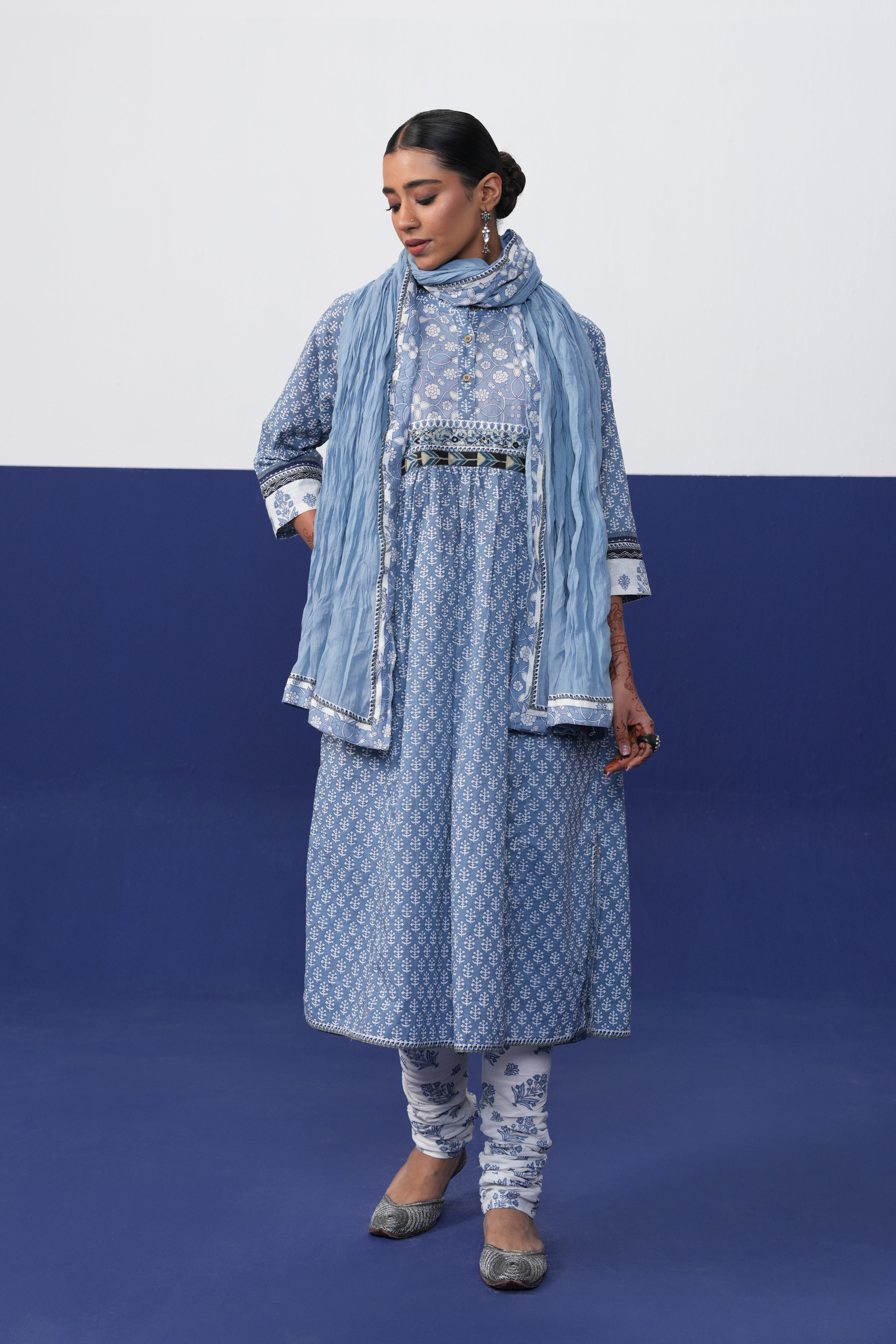 Rozana Dupatta Light Blue