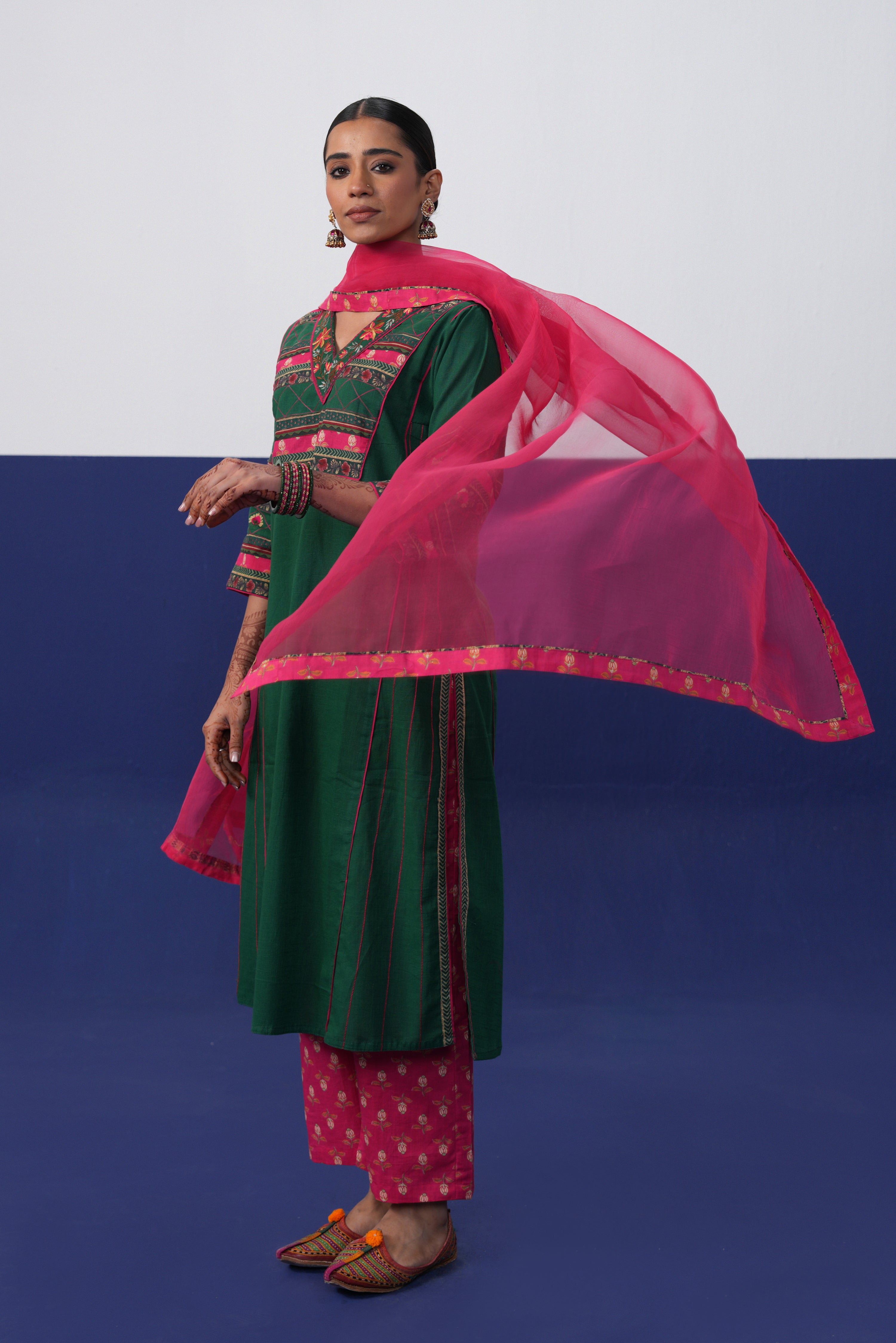Dienne Dupatta Hot Pink